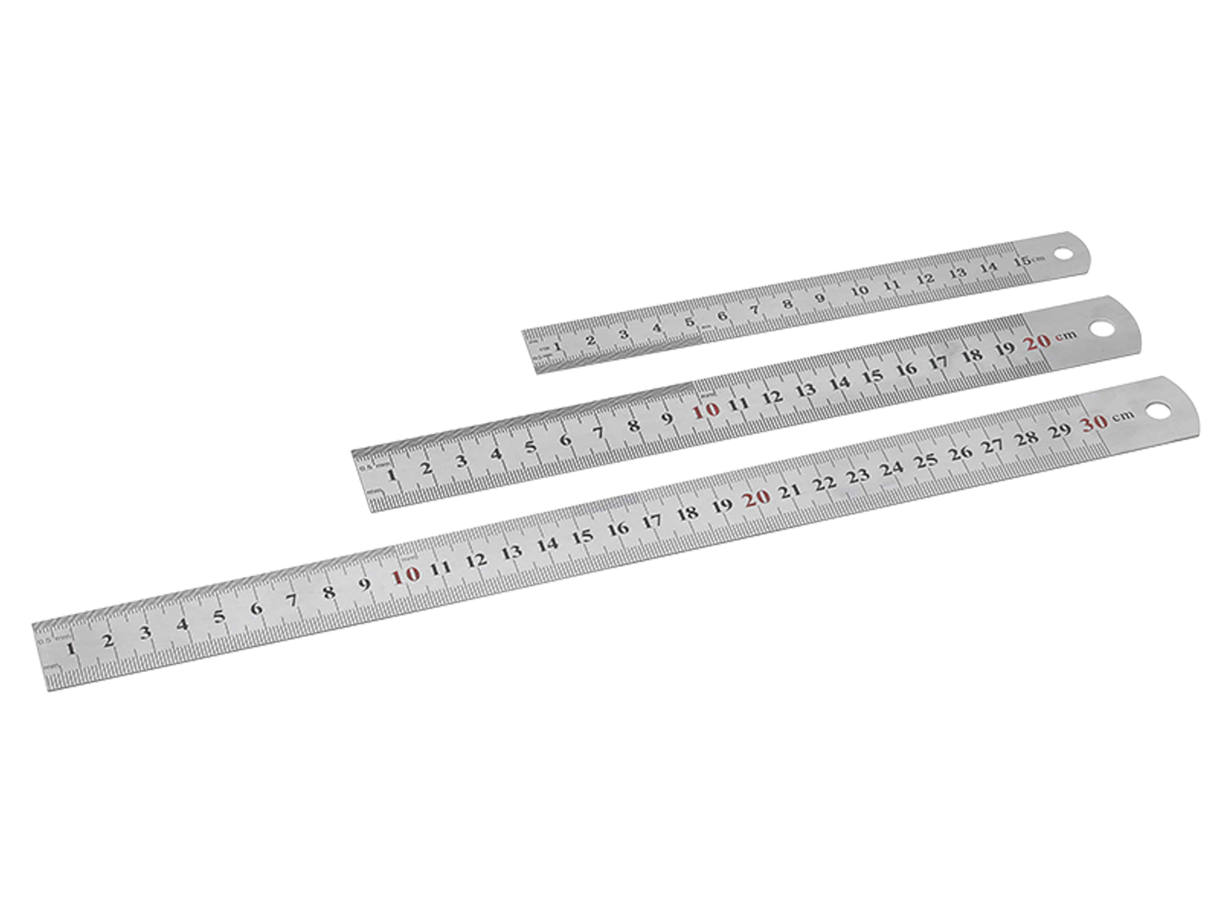 SINTRON Tools Stahllineal-3er-Set 207909, 15/20/30 cm