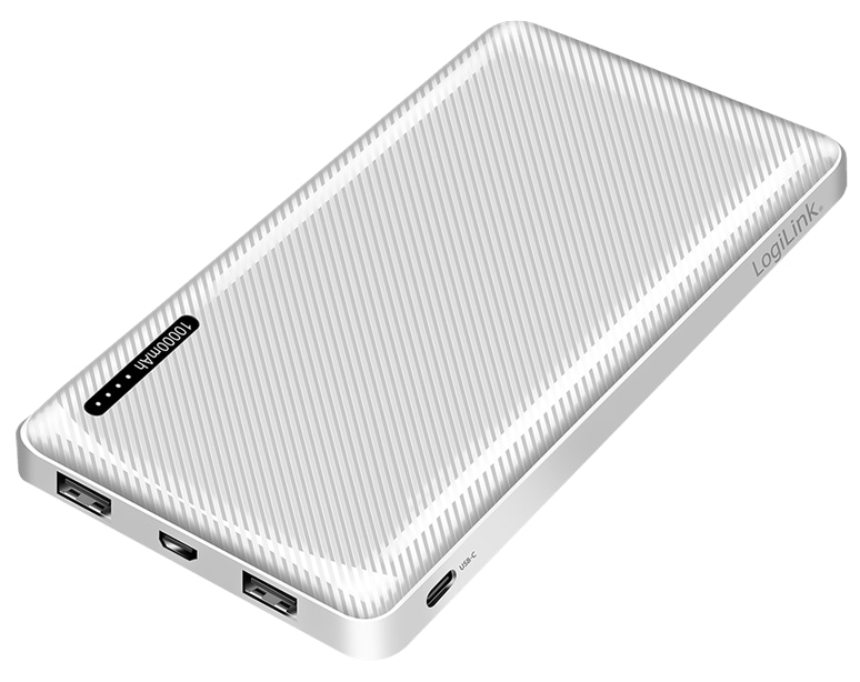 LOGILINK Powerbank PA0257W, weiß, 10.000 mAh