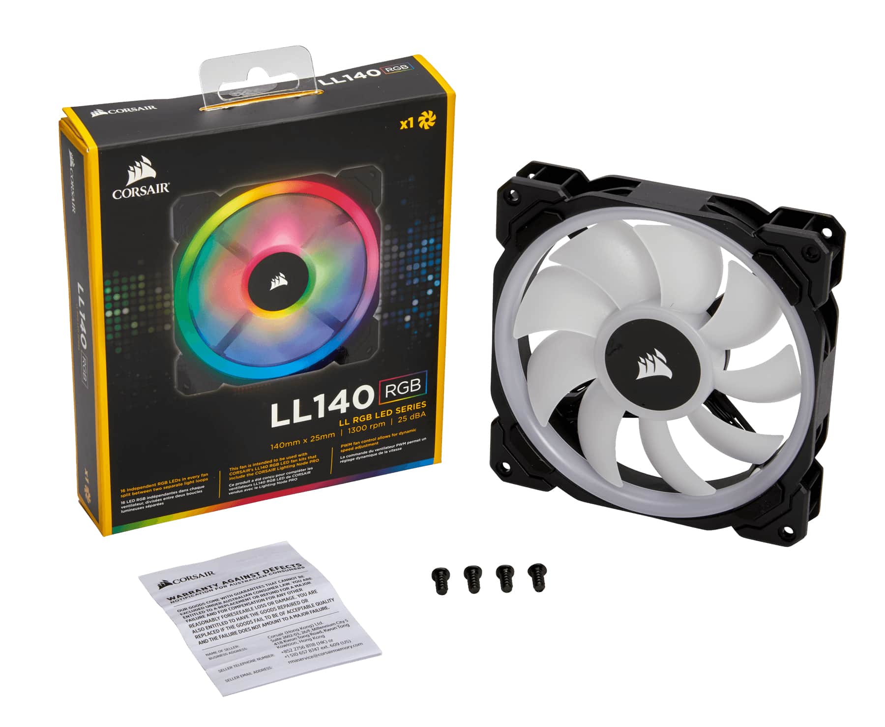 CORSAIR Gehäuselüfter LL Series LL140 RGB Dual Light Loop 