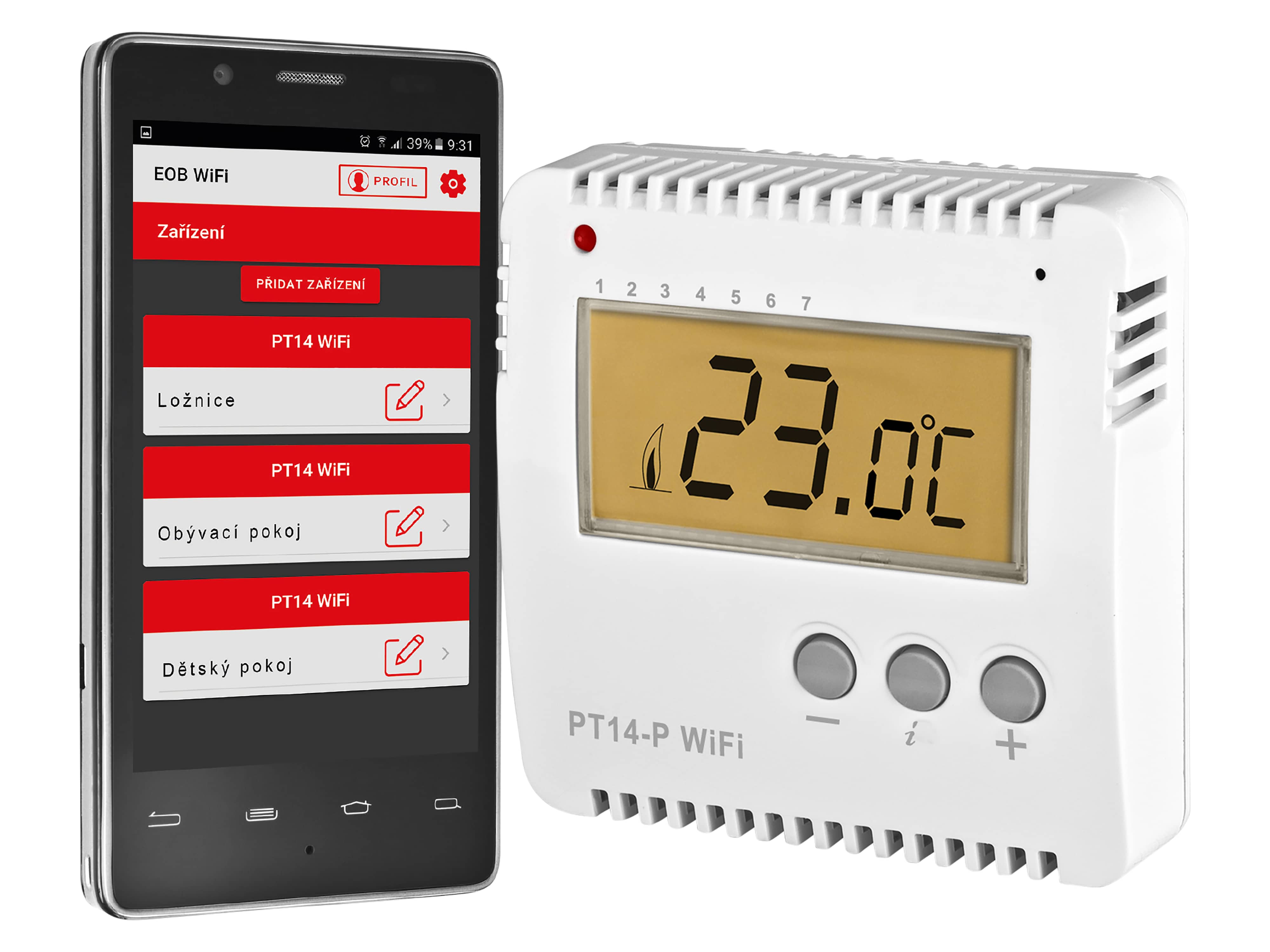 ELEKTROBOCK Raumthermostat 667, mit WLAN, PT14-P, weiß