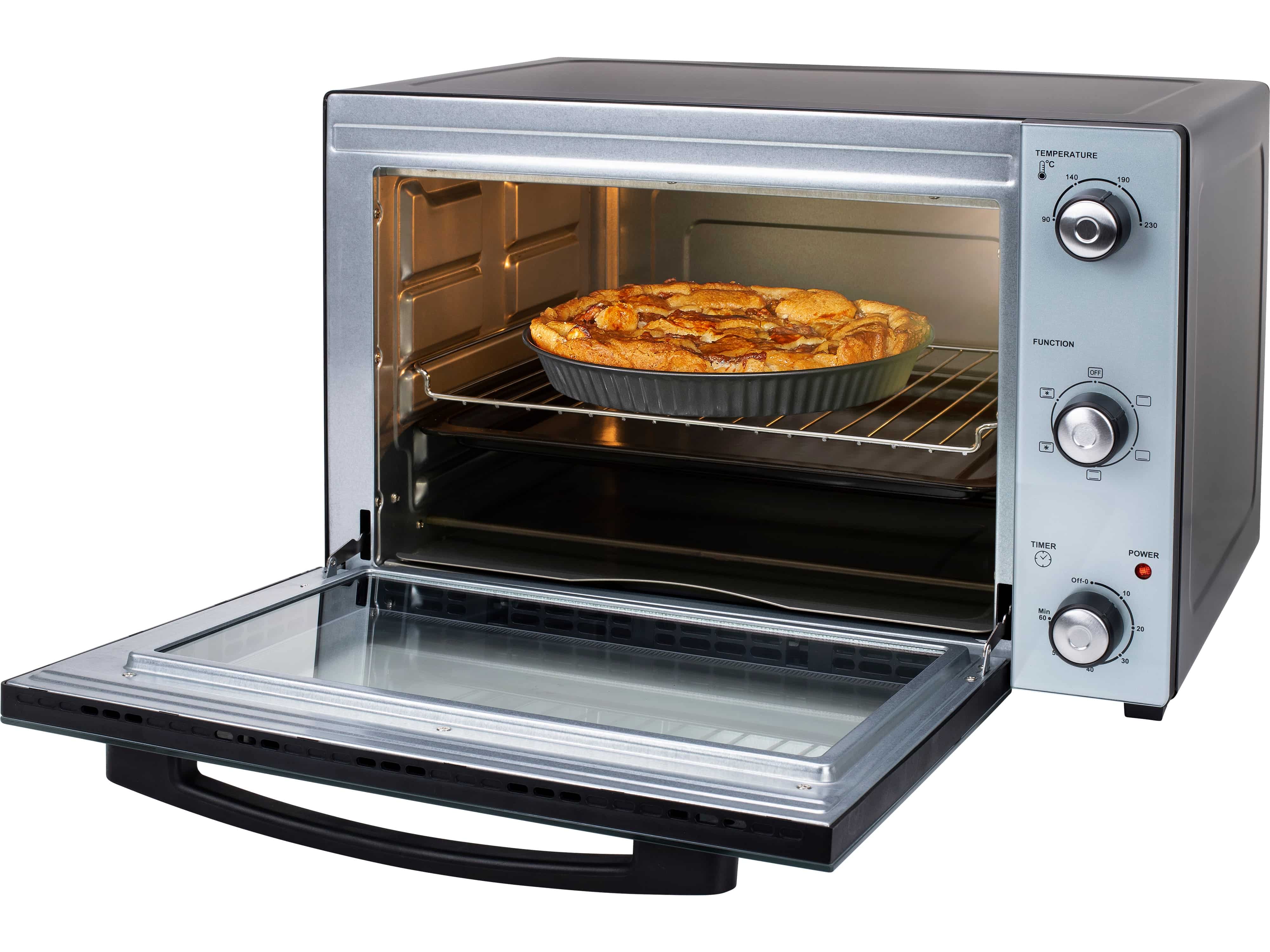 PRINCESS Mini-Backofen 01.112754.01.001, 45 L, 1800 W, Umluft, silber