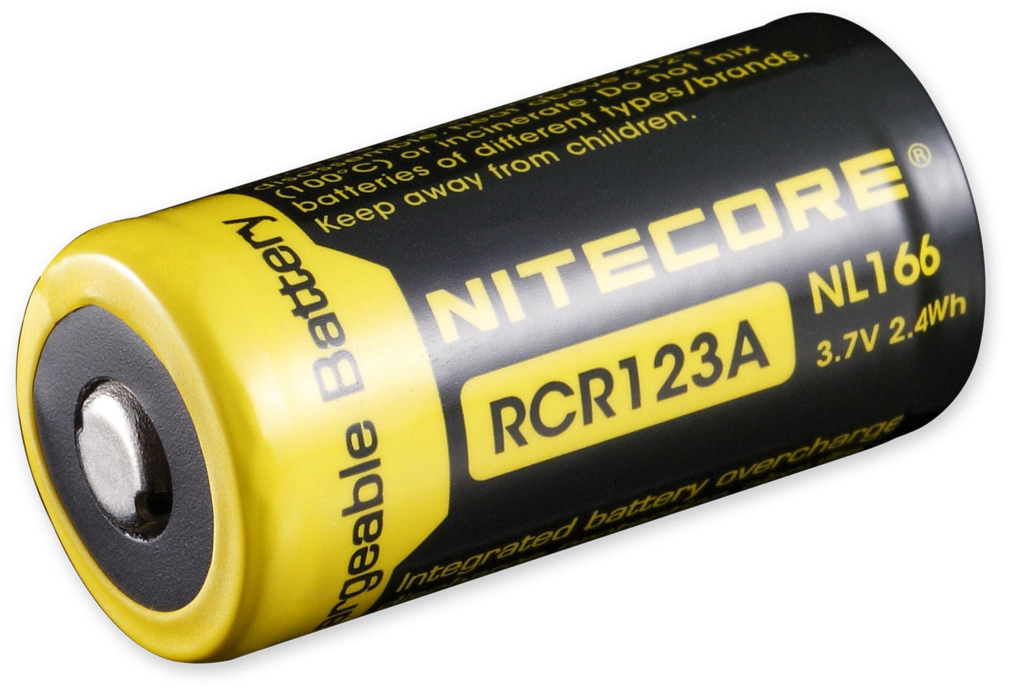 NITECORE LiIon-Akku 16340 NL166, 3/4 A, mit PCB, 3,7 V-, 650 mAh