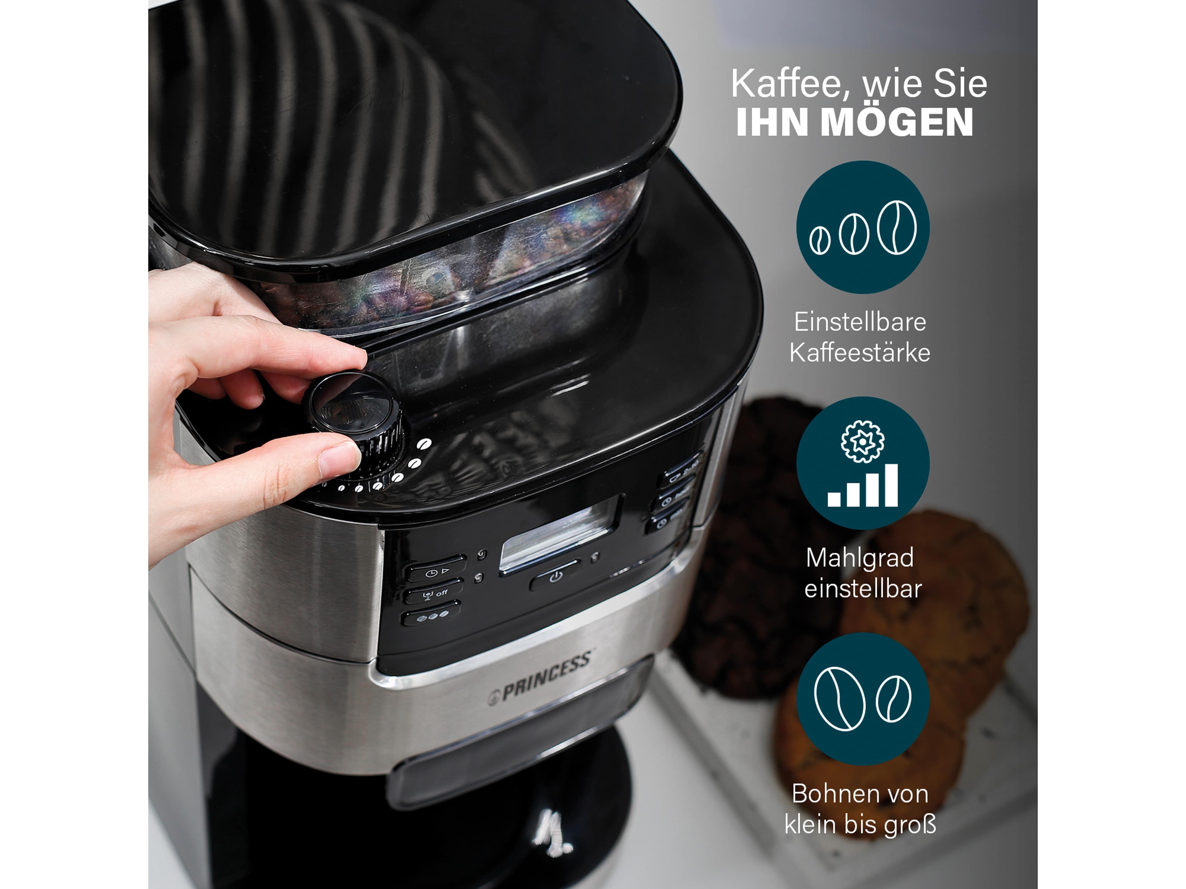 PRINCESS Kaffeemaschine Roma, 1,5 L, 1050 W