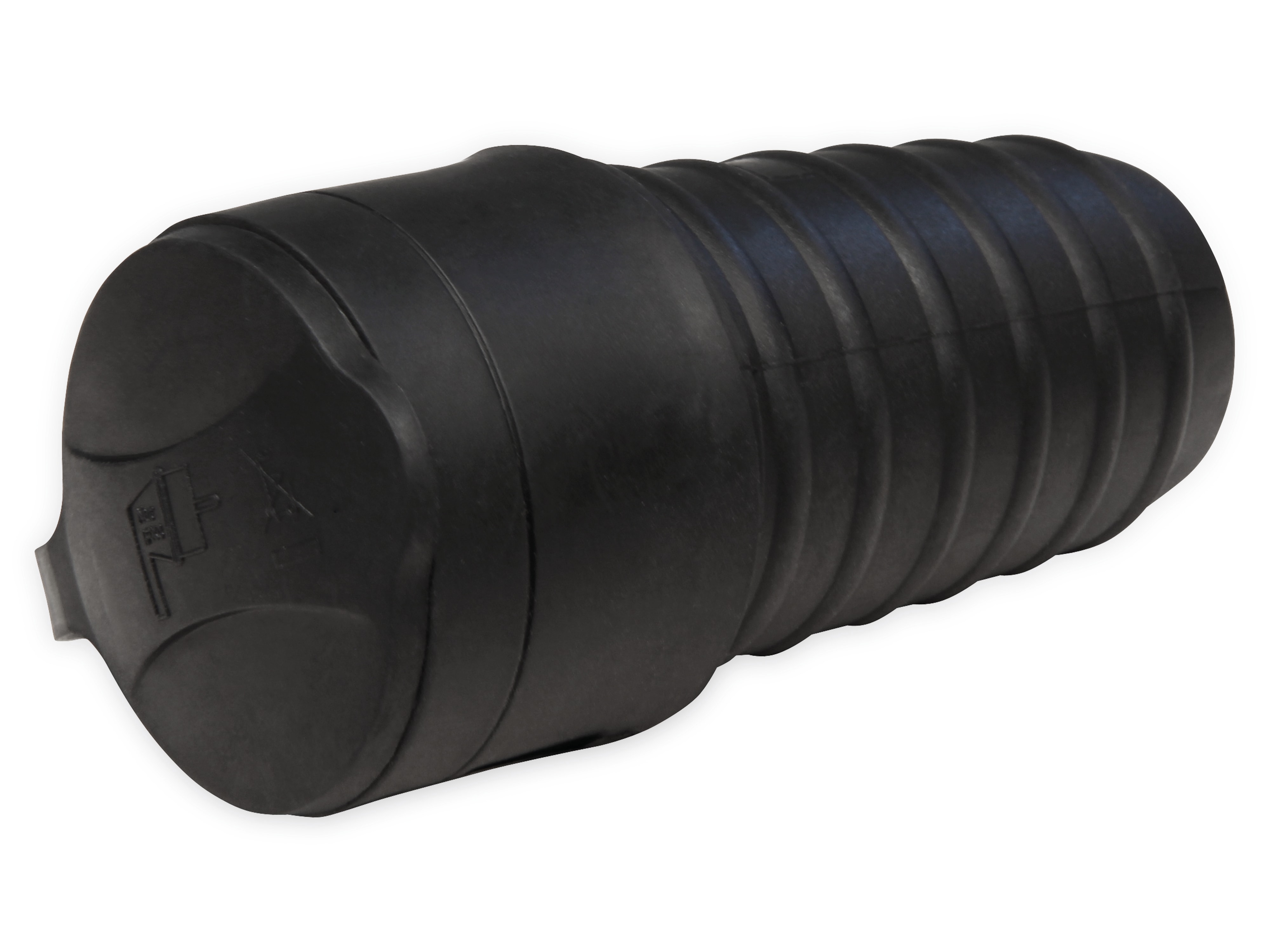 MCPOWER Gummi-Schutzkontaktkupplung mit Schutzkappe, schwarz