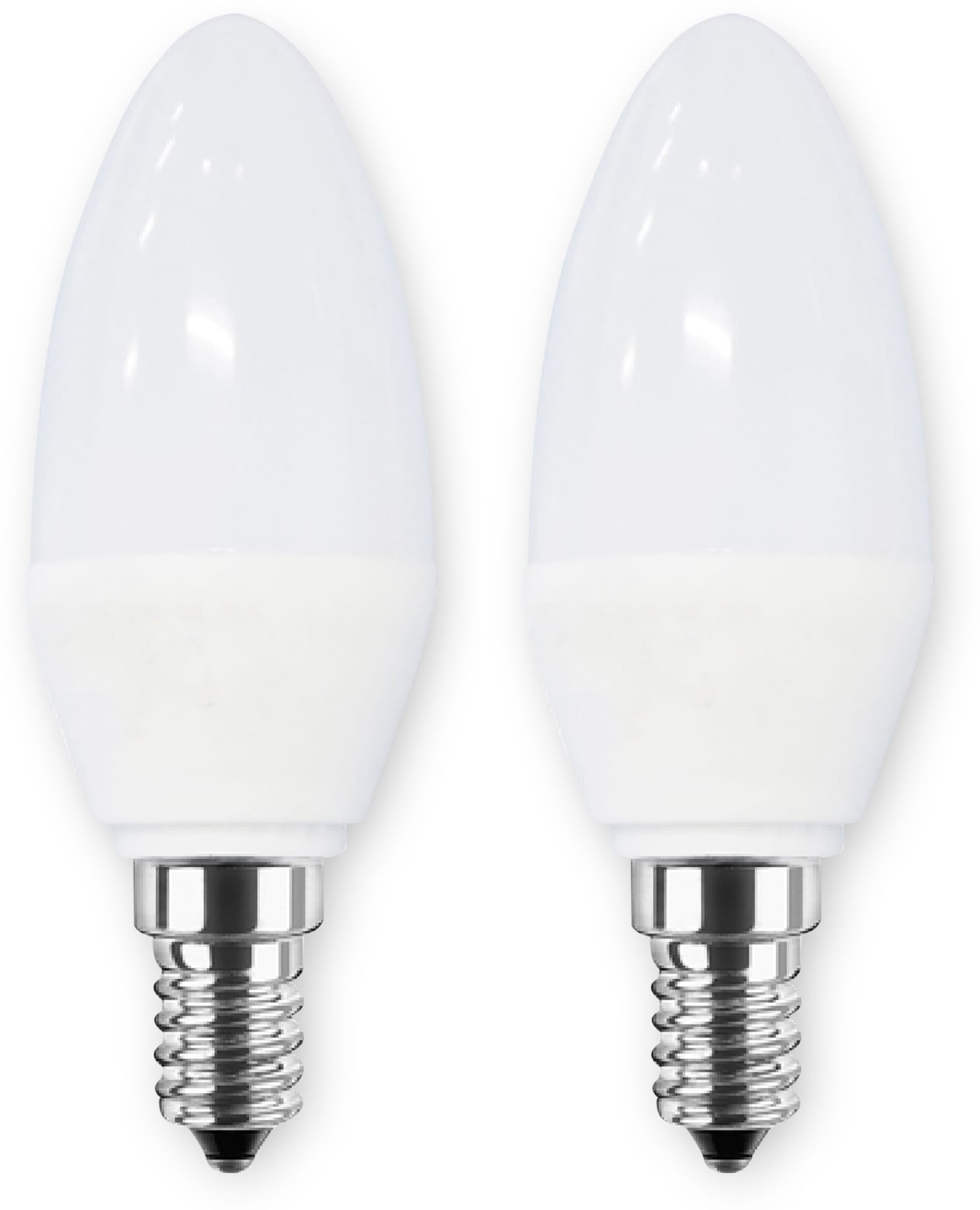 BLULAXA LED-Lampe Kerze, E14, 5 W, 470 lm, 2700 K, 2 Stück