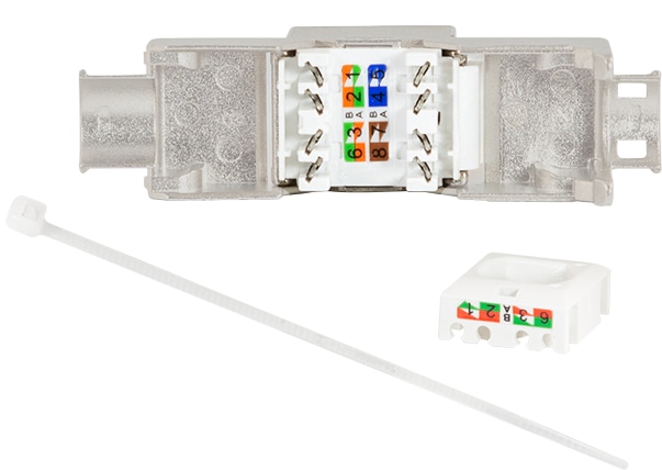 LOGILINK Cat.8.1 Keystone-Buchse STP AWG 22–26, werkzeuglos, nur 14,5 mm breit