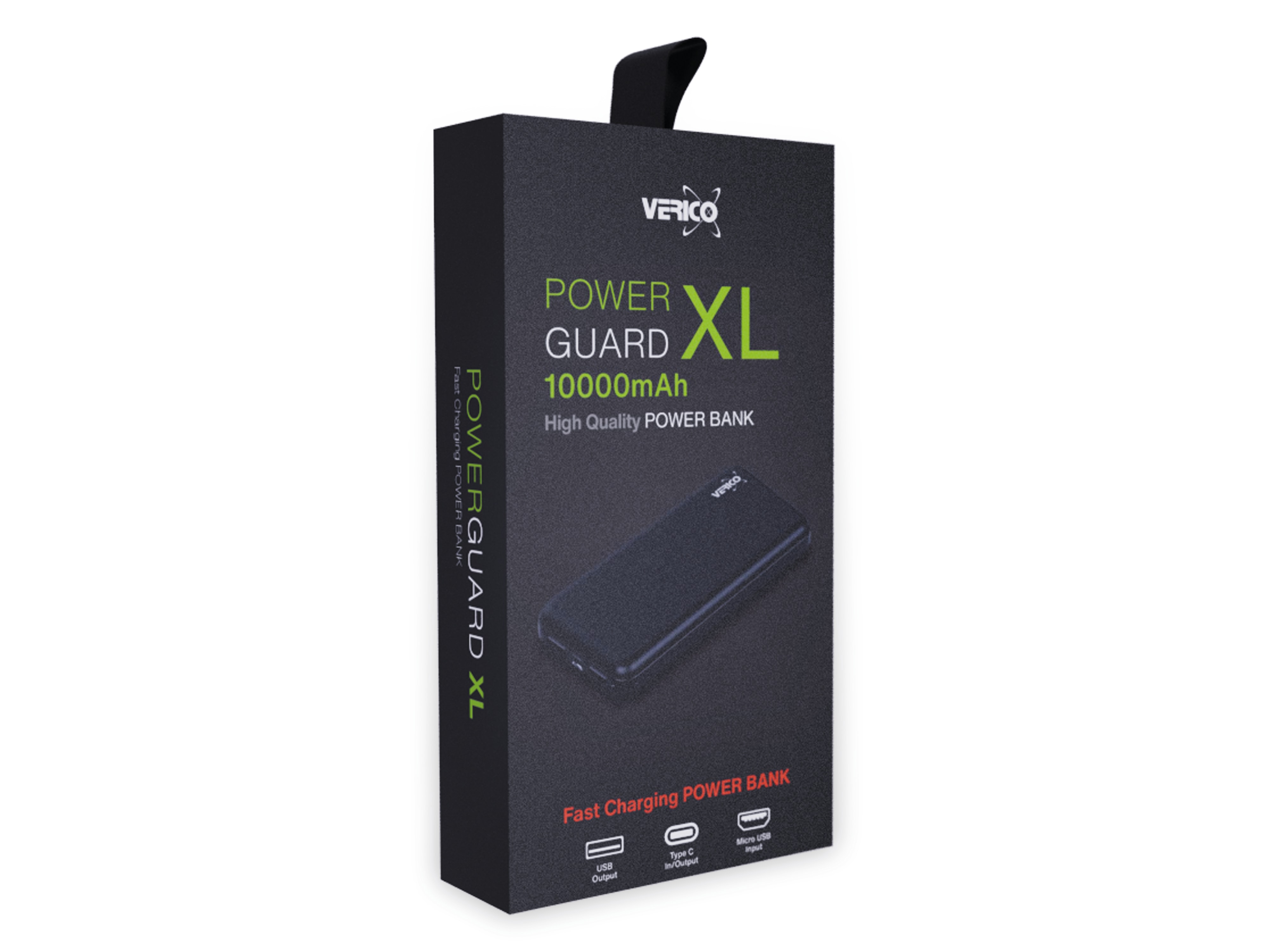 VERICO USB Powerbank Power Guard XL, 10.000mAh, schwarz