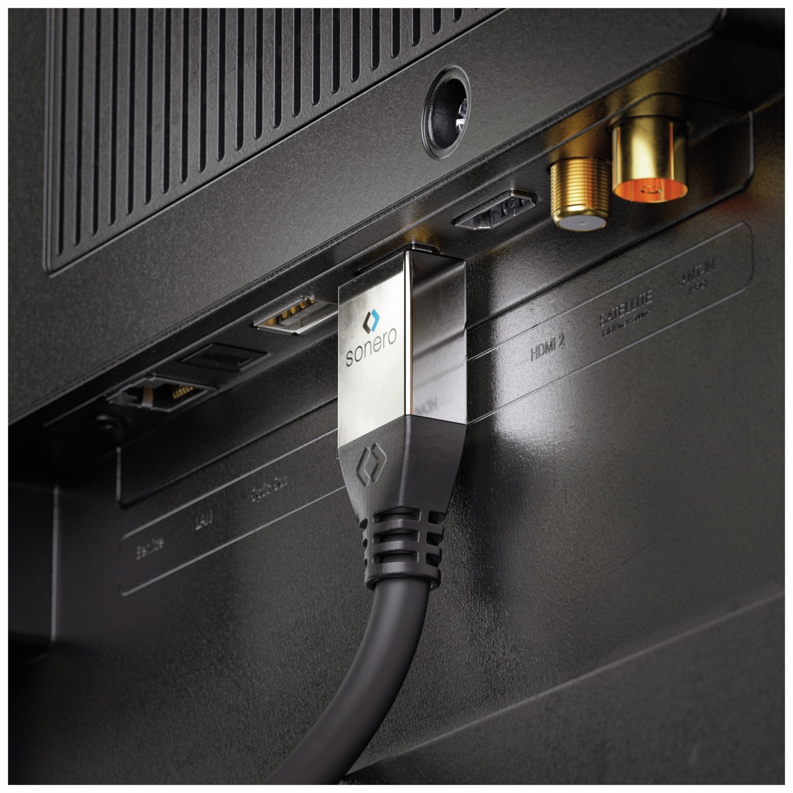 SONERO HDMI-Adapter Metallstecker, 0,25 m, Stecker/Kupplung