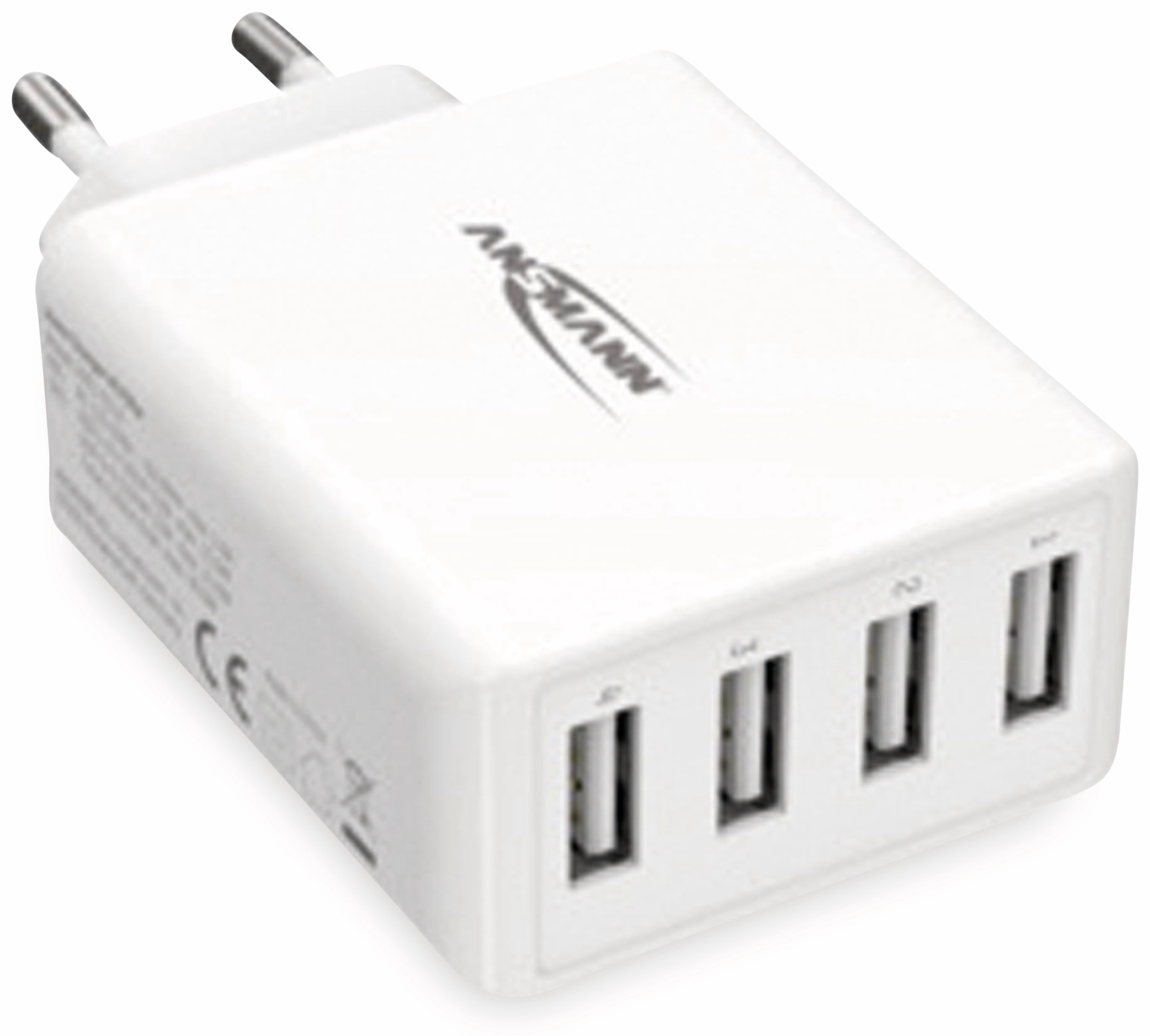 ANSMANN USB-Ladegerät HC430, 30 W, 5 V, 3 A, 4-Port, weiß