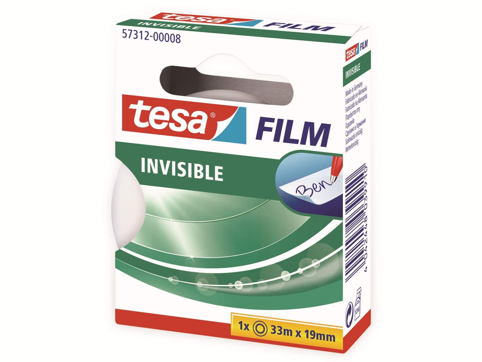 TESA film® invisible, 1 Rolle, 33m:19mm, 57312-00008-02