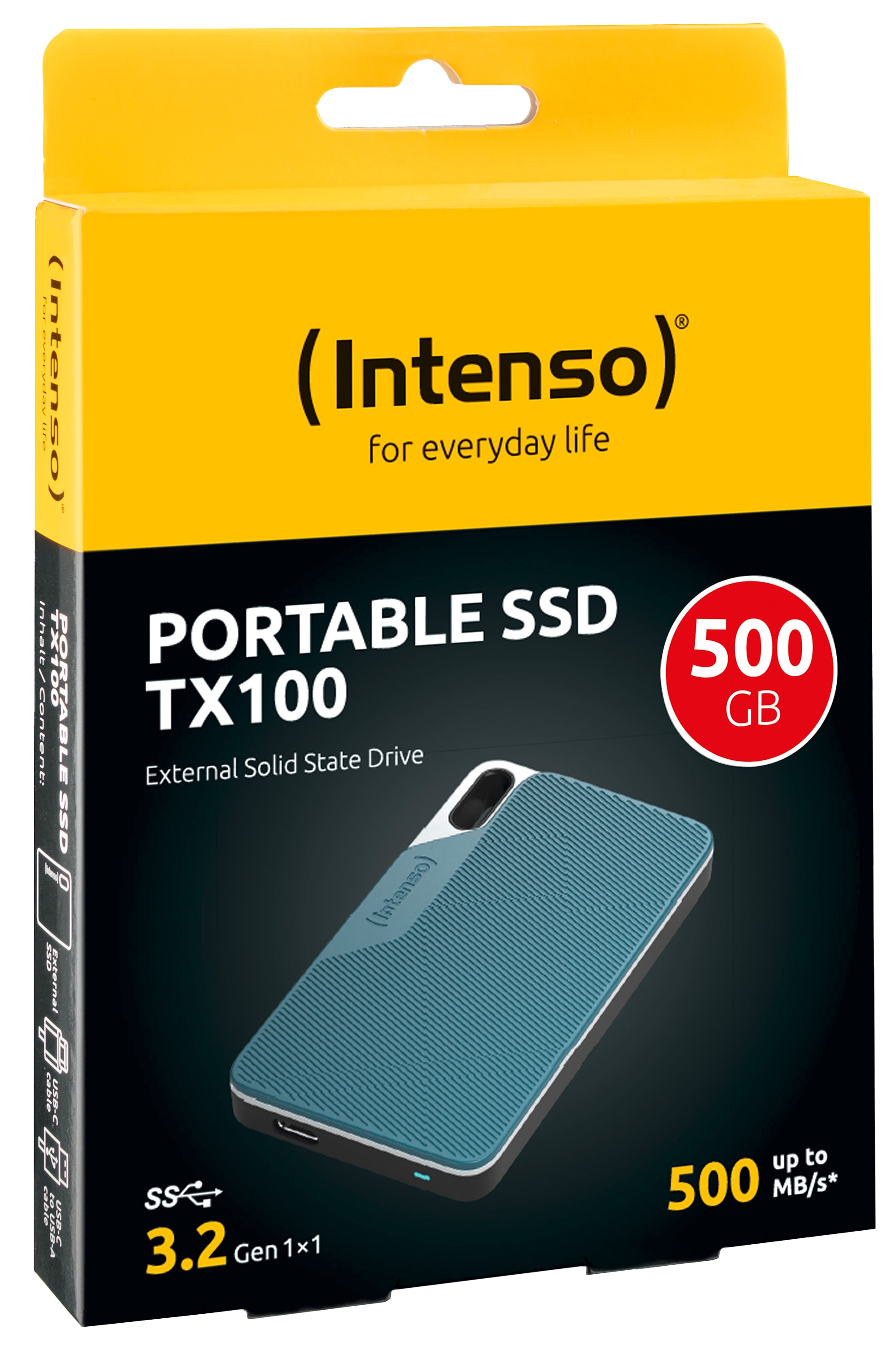 INTENSO USB 3.2-SSD TX100 500GB
