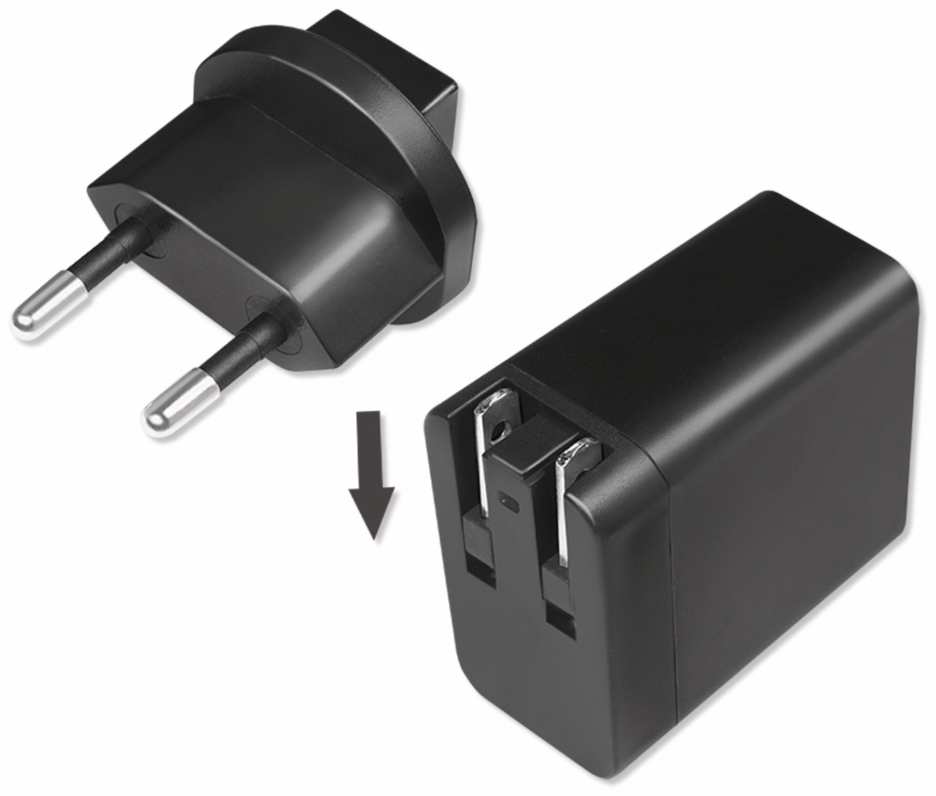 LOGILINK USB-Lader PA0187, 2,1 A, Reiseadapter, schwarz
