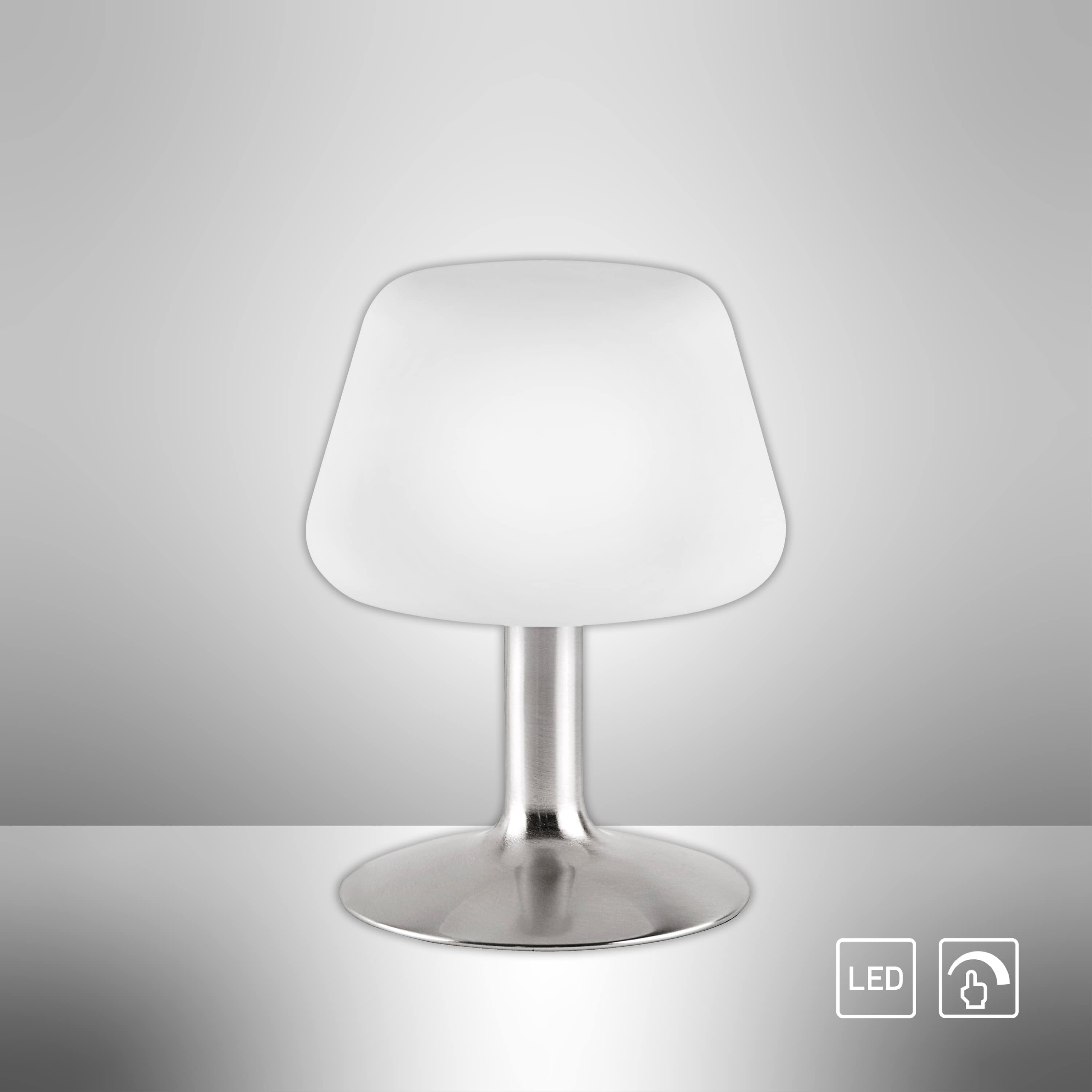 PAUL NEUHAUS LED-Tischleuchte 4078-55 stahl, 2,6 W, 265 lm, 3000 K