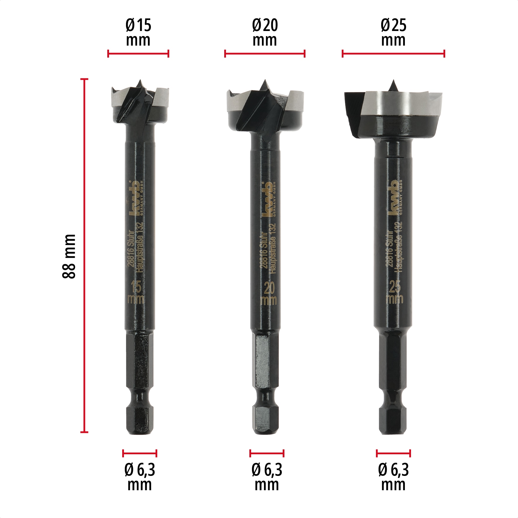 KWB Forstnerbohrer-Set, 706400, 5-teilig