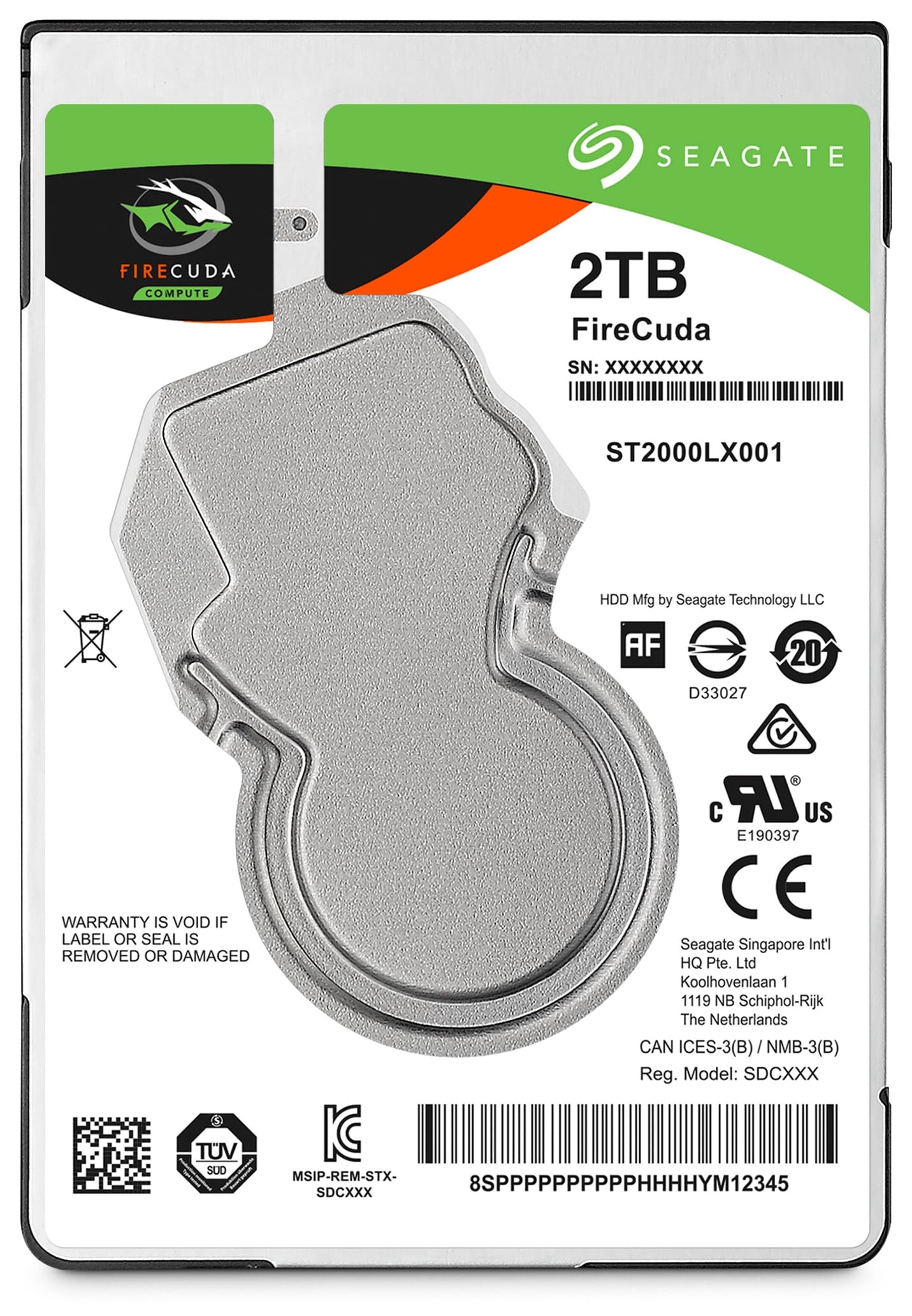 Seagate SATA-HDD Firecuda ST2000LX001, 2,5", 2TB, 5400RPM, 128MB