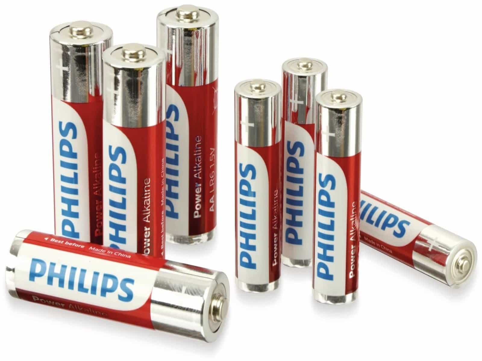 PHILIPS Batterie-Set Powerlife, Alkaline, 24x AA, 16x AAA, 40 Stück