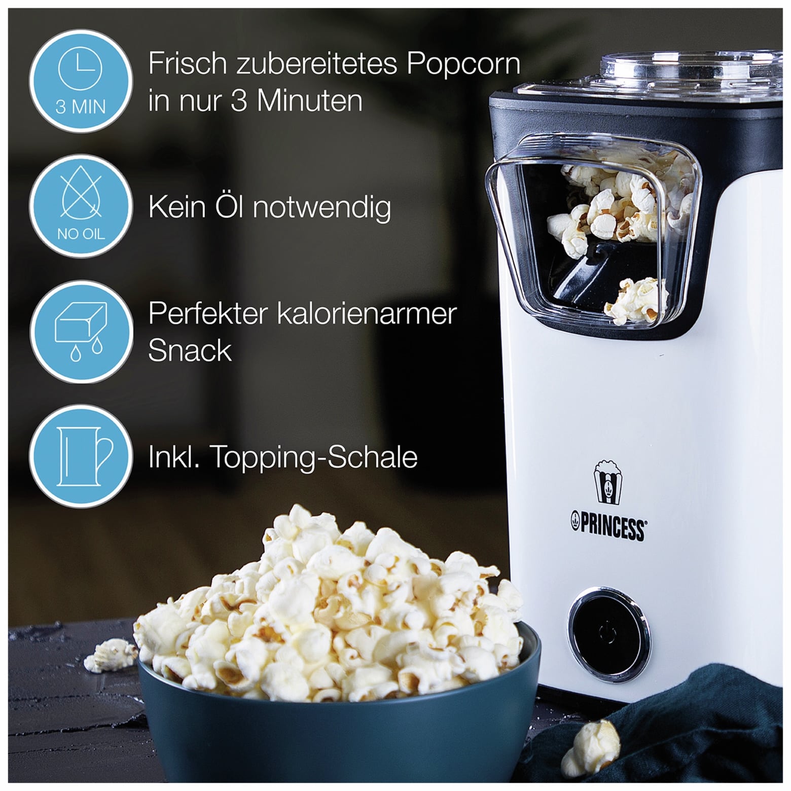 PRINCESS Popcornmaschine 292986, 1100 W