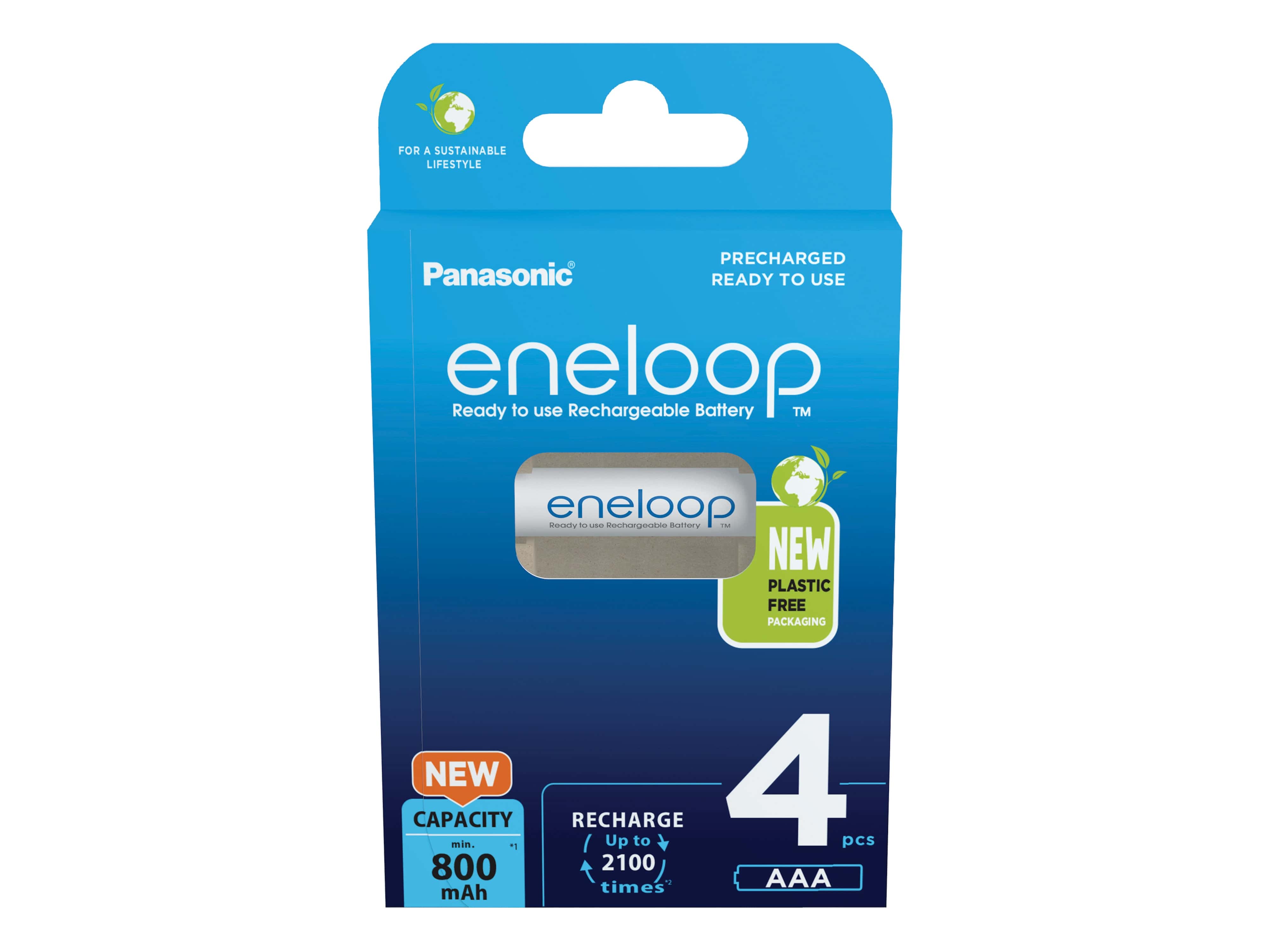 PANASONIC eneloop NiMH-Micro Akku, 800mAh, 4 Stück