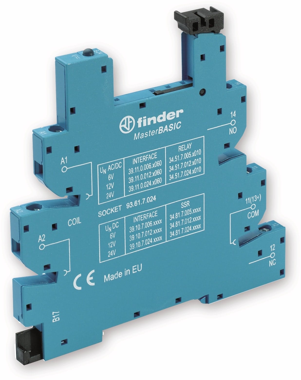 FINDER Relaisfassung 93.61, Schraubanschluss, für Relais 34.51, 34.81