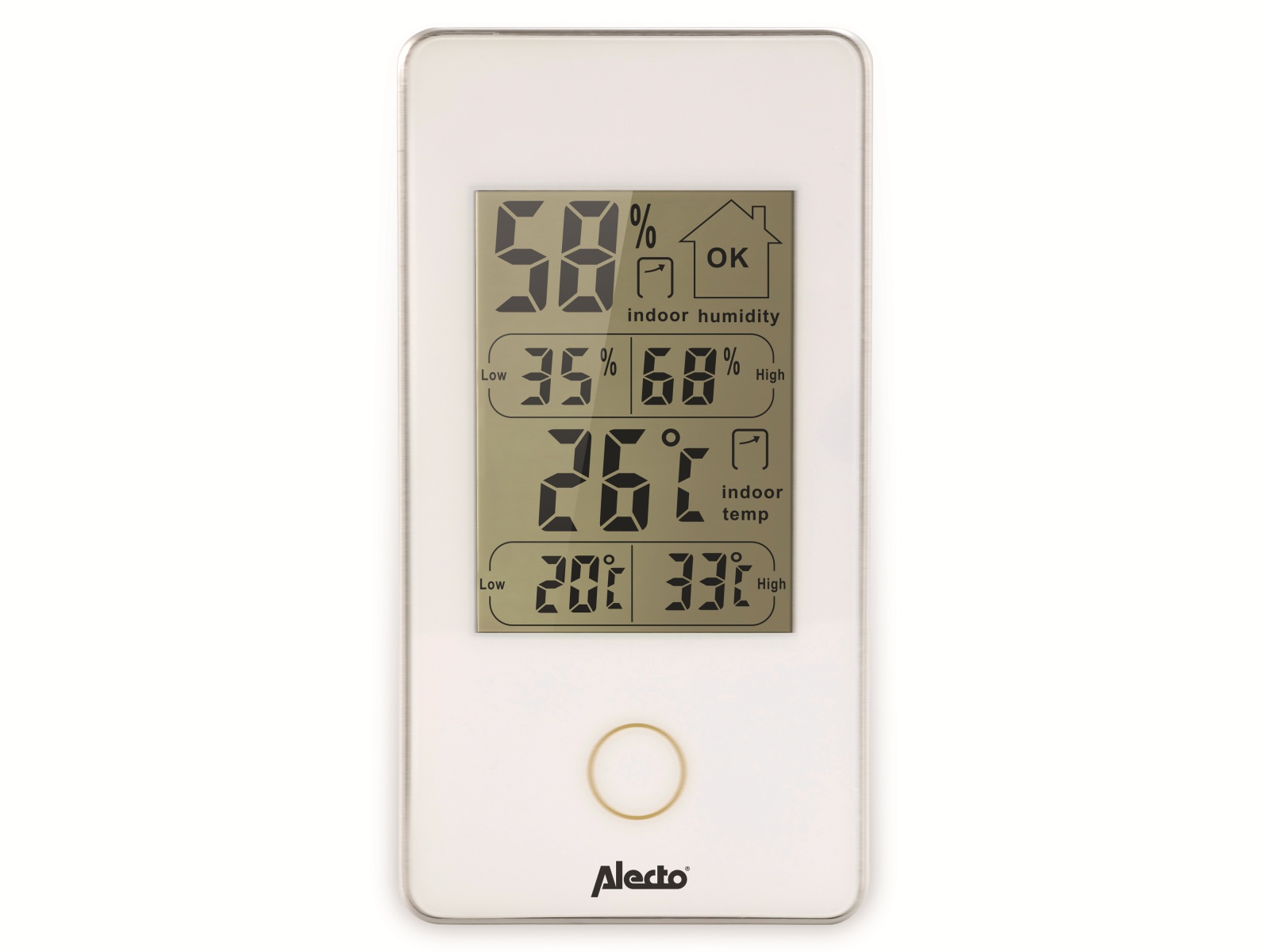 ALECTO Digitales Innenthermometer WS-75, weiß