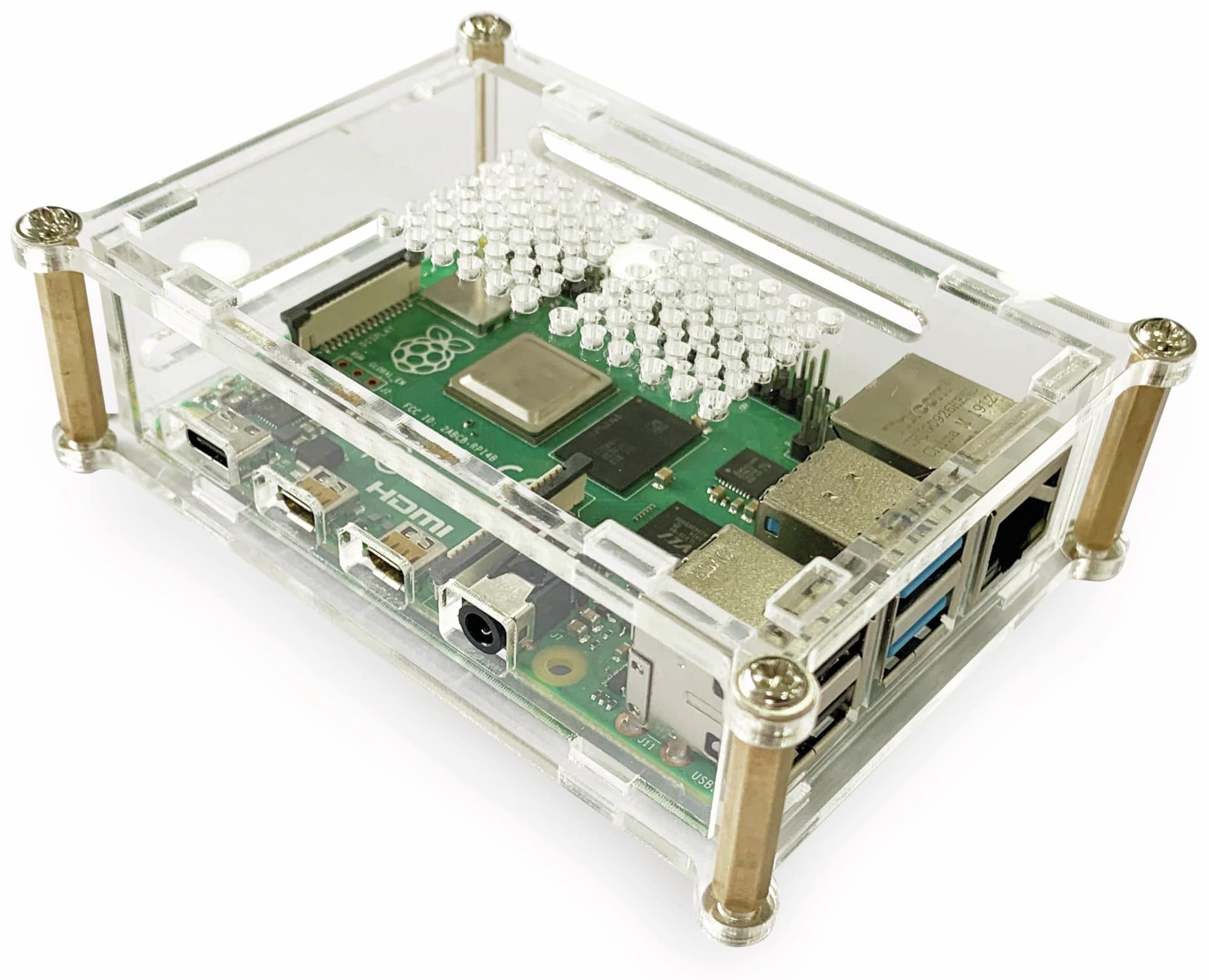 JOY-IT Acryl-Gehäuse transparent für Raspberry Pi 4 B