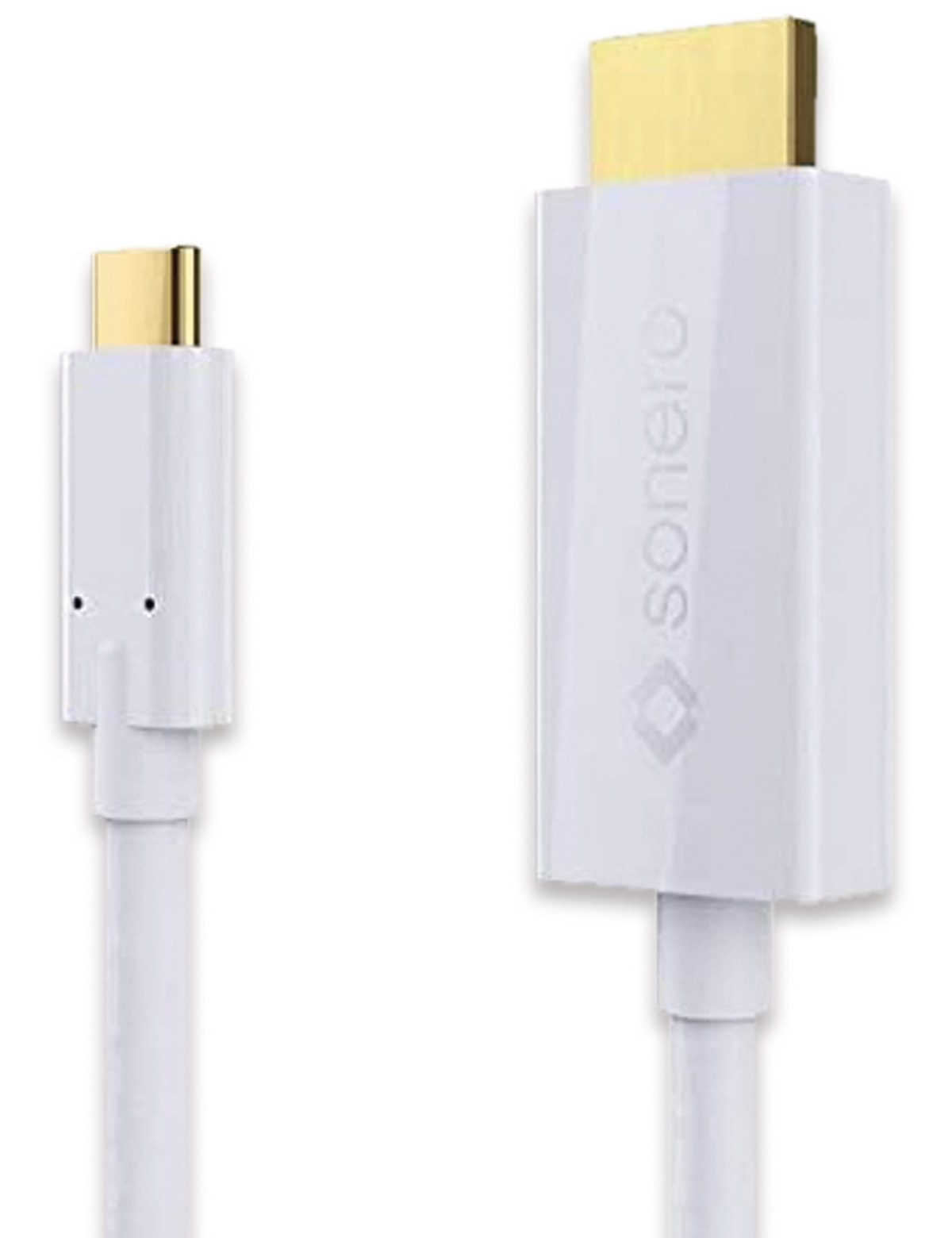 SONERO USB-C Adapterkabel Premium, 2 m, USB-C Stecker/HDMI-A Stecker, weiß