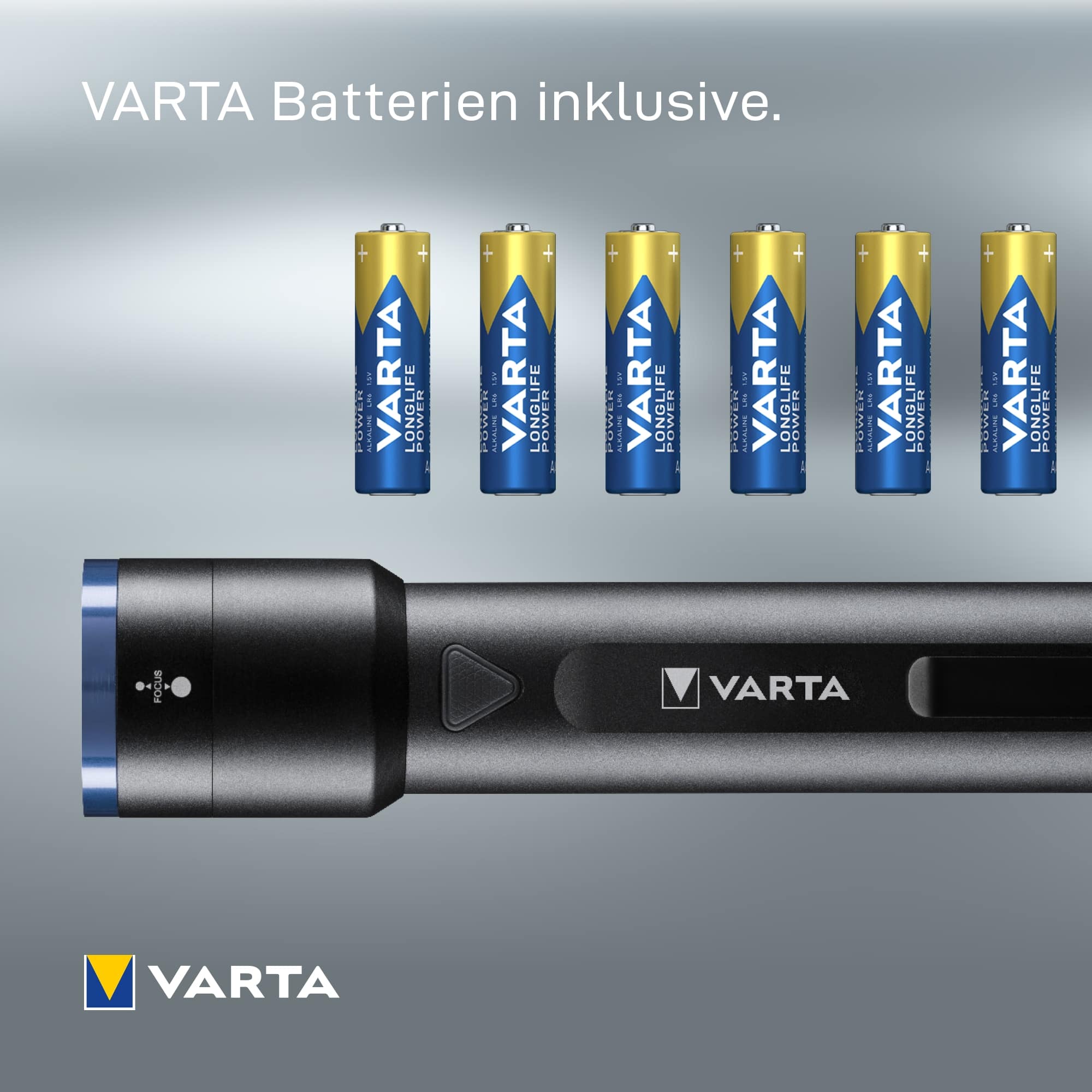 VARTA LED-Taschenlampe Night Cutter F40, 1000 lm, Batteriebetrieb