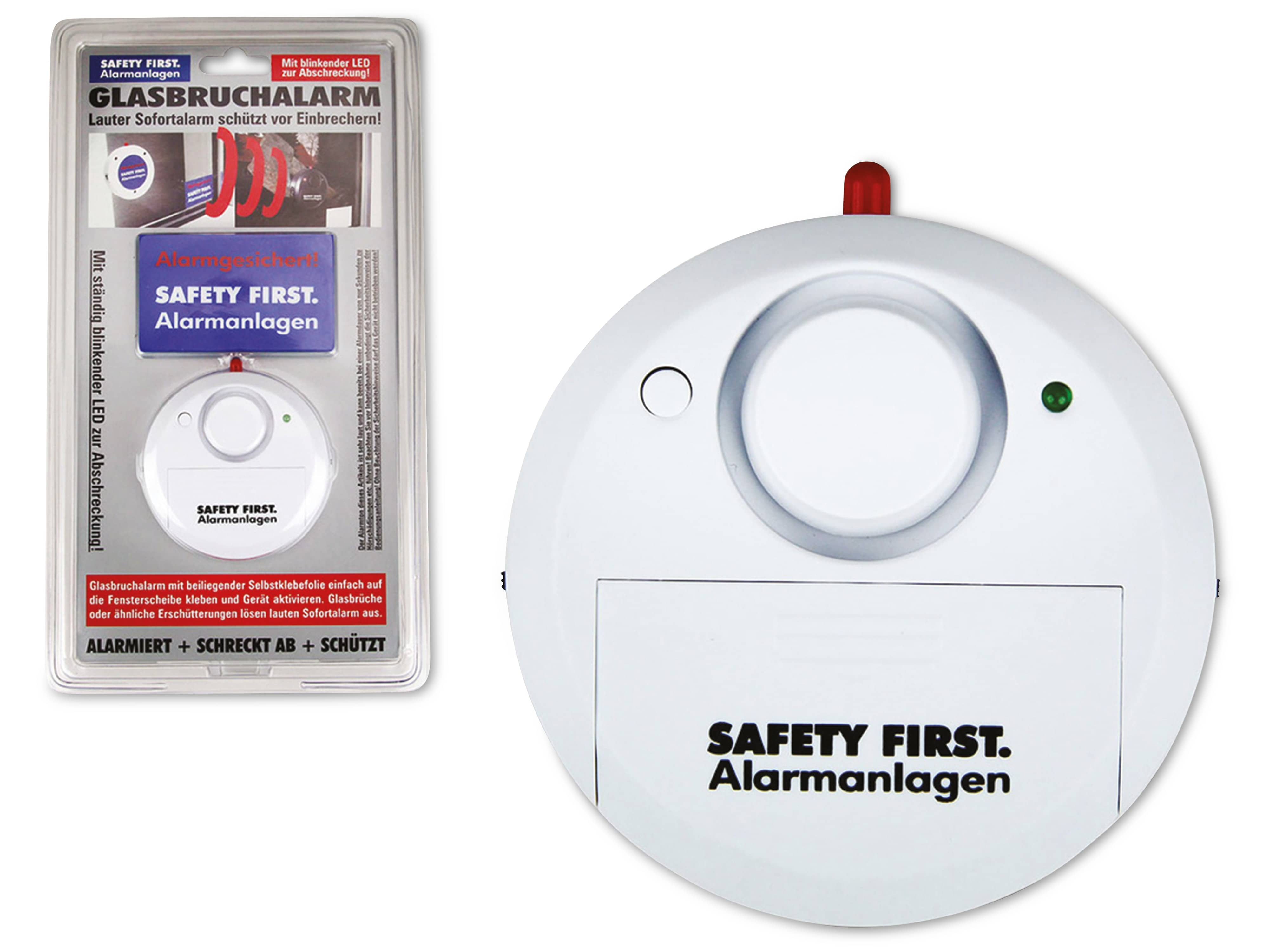 KH-SECURITY Safety First Glasbruchalarm weiß "Premium"