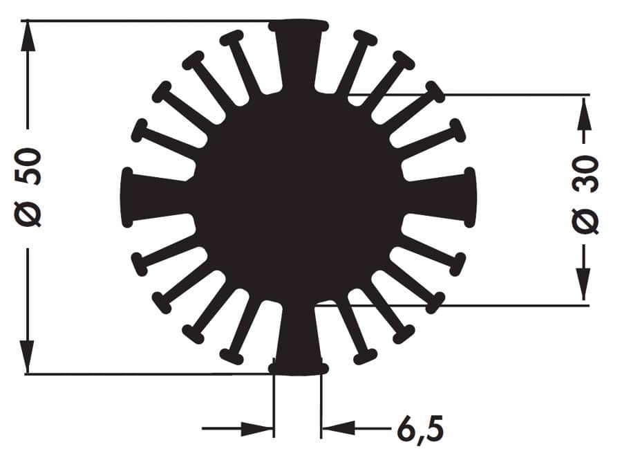 FISCHER ELEKTRONIK Kühlkörper für COB-LED SK60215SA