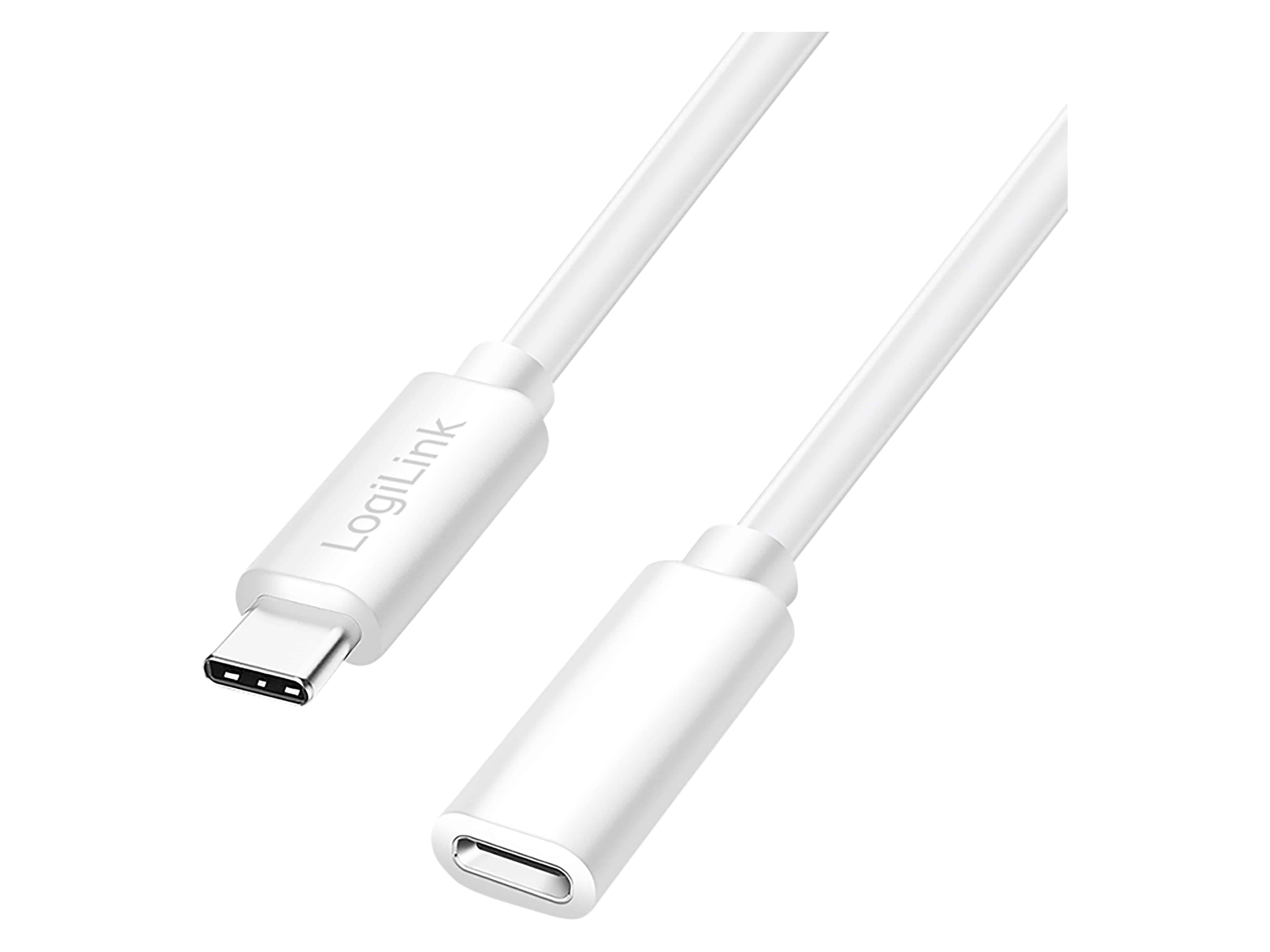 LOGILINK USB2.0 Kabel CU0222 USB-C M/USB-C F PD 3m weiß