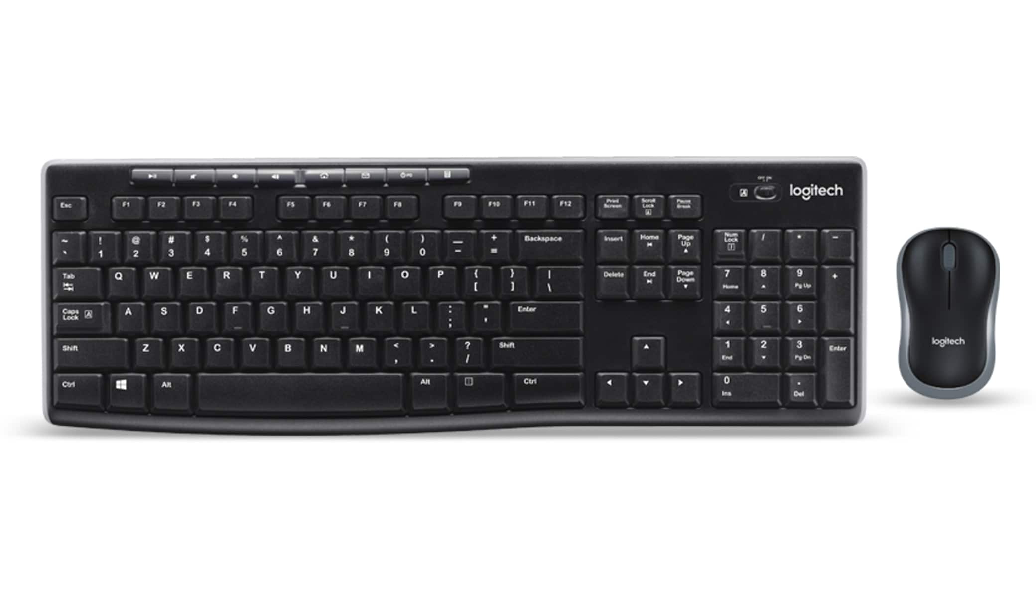 LOGITECH Funk-Tastatur- und Maus-Set MK270 schwarz