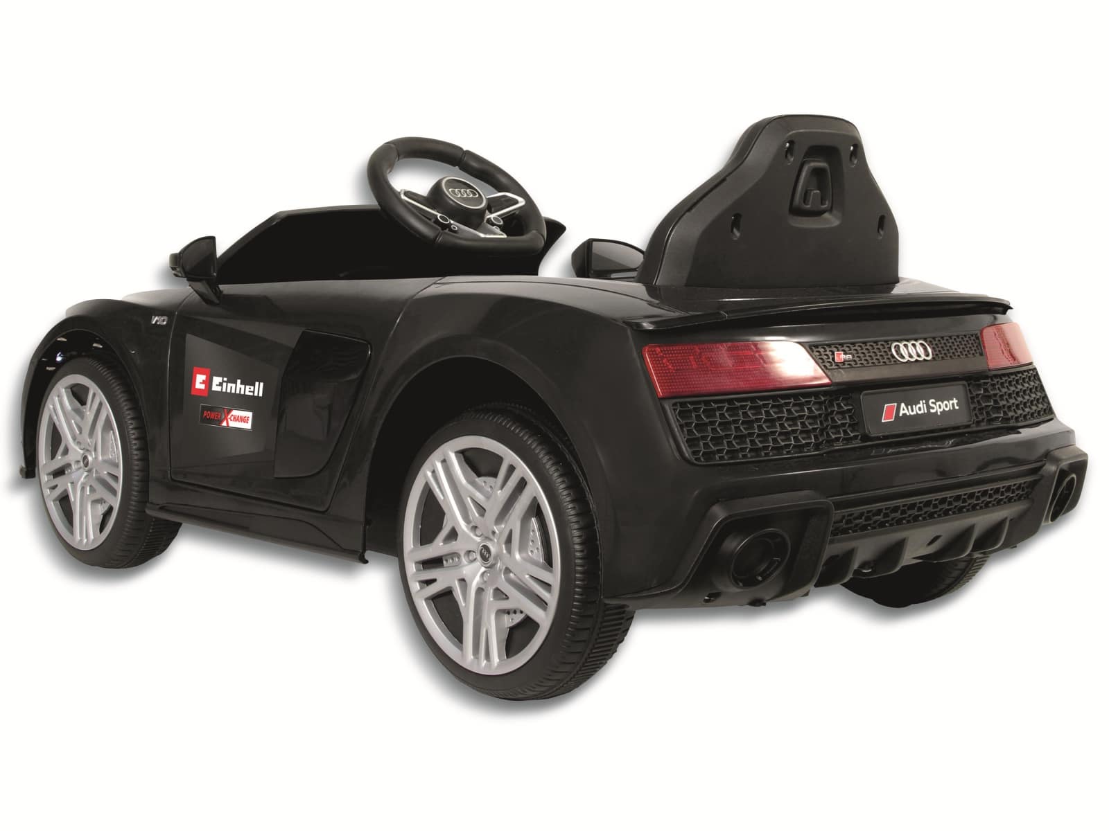 JAMARA Kinder-Elektrofahrzeug Ride-onAudi R8 Spyder schwarz, 18V Einhell Akku