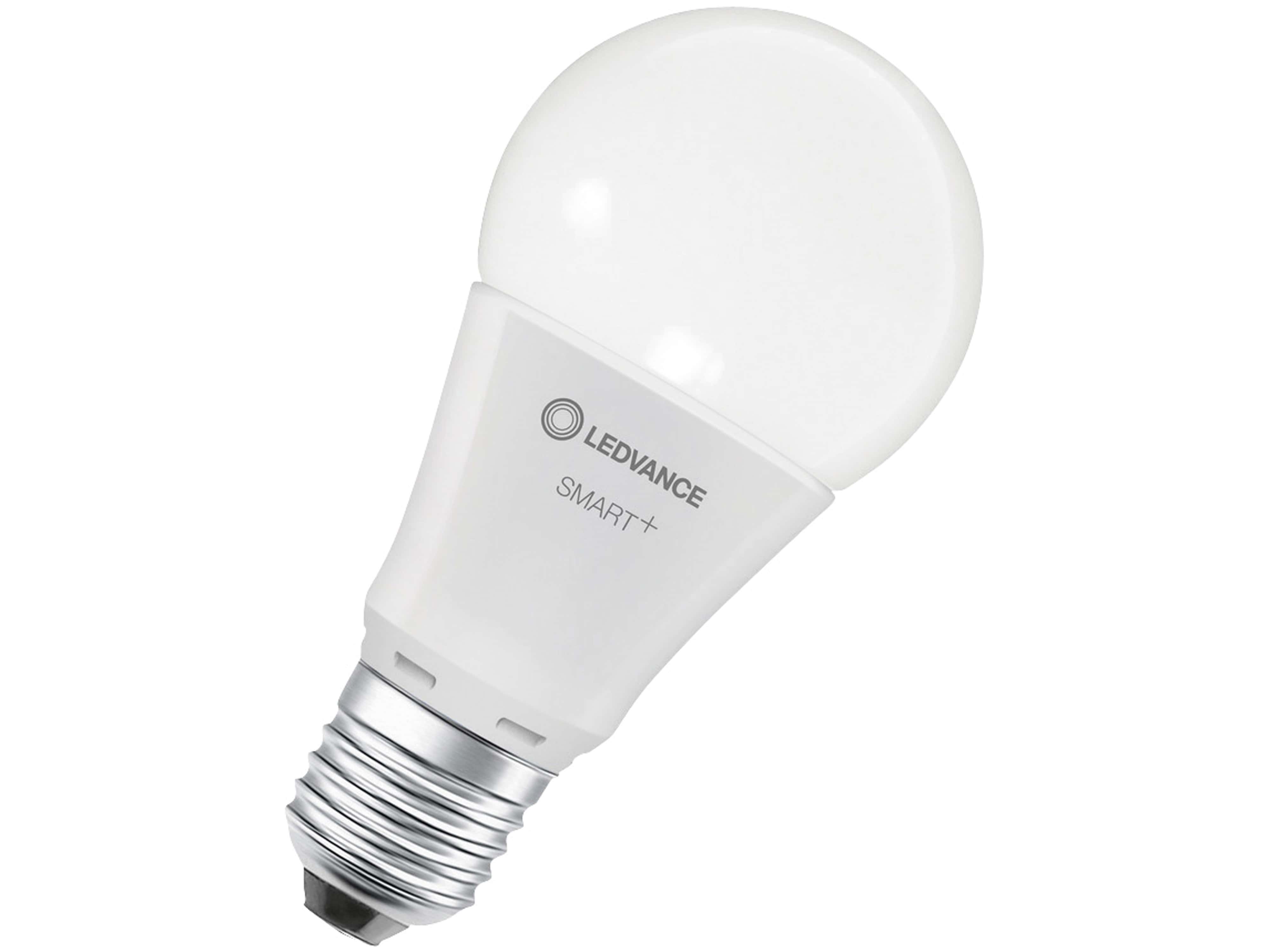 LEDVANCE LED-Lampe SMART+ WiFi Classic, A60, E27, EEK: F, 9 W, 806 lm, 2700 K, Smart