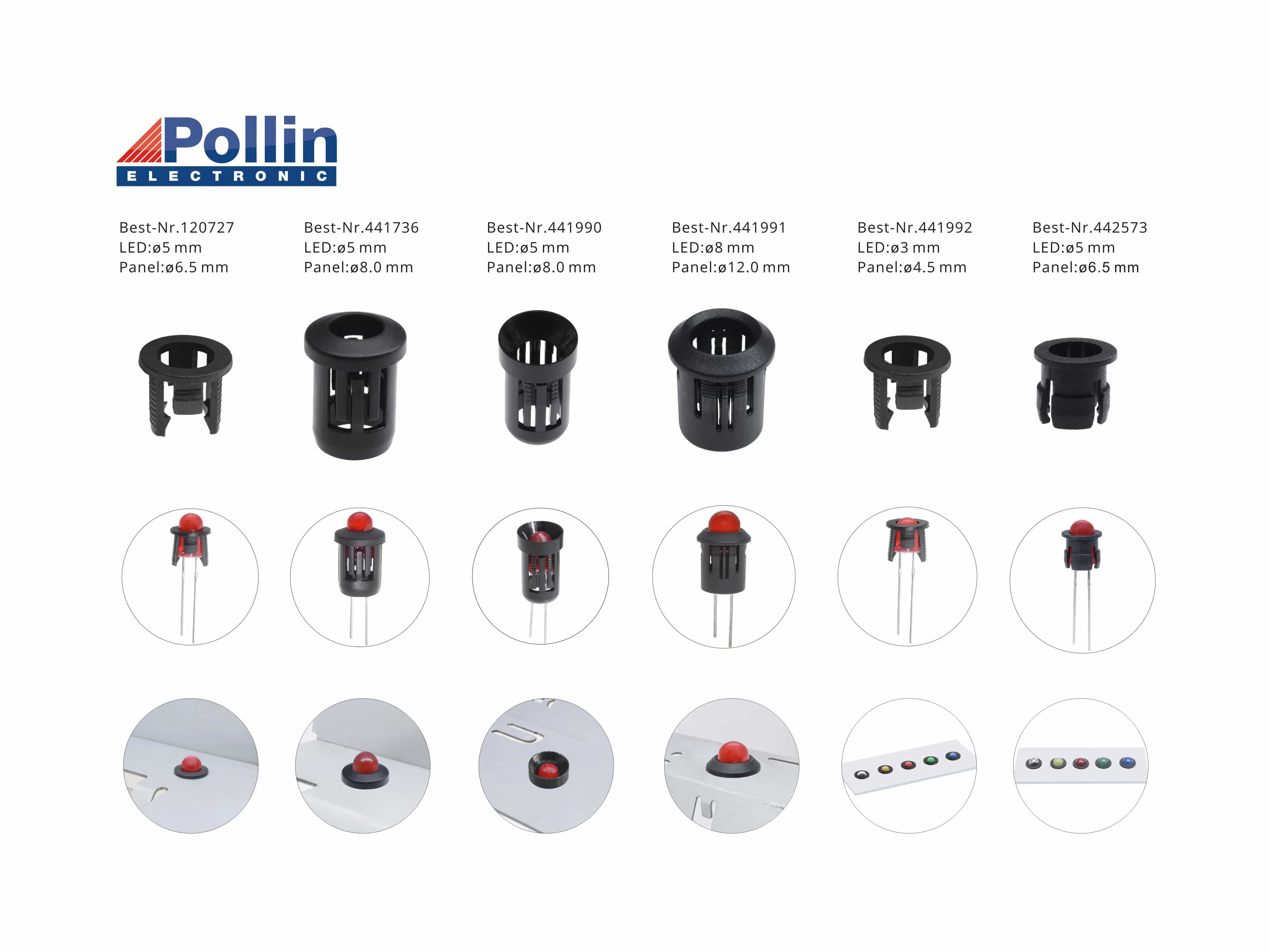 LED-Clipfassung für 5mm LED, 10 Stück