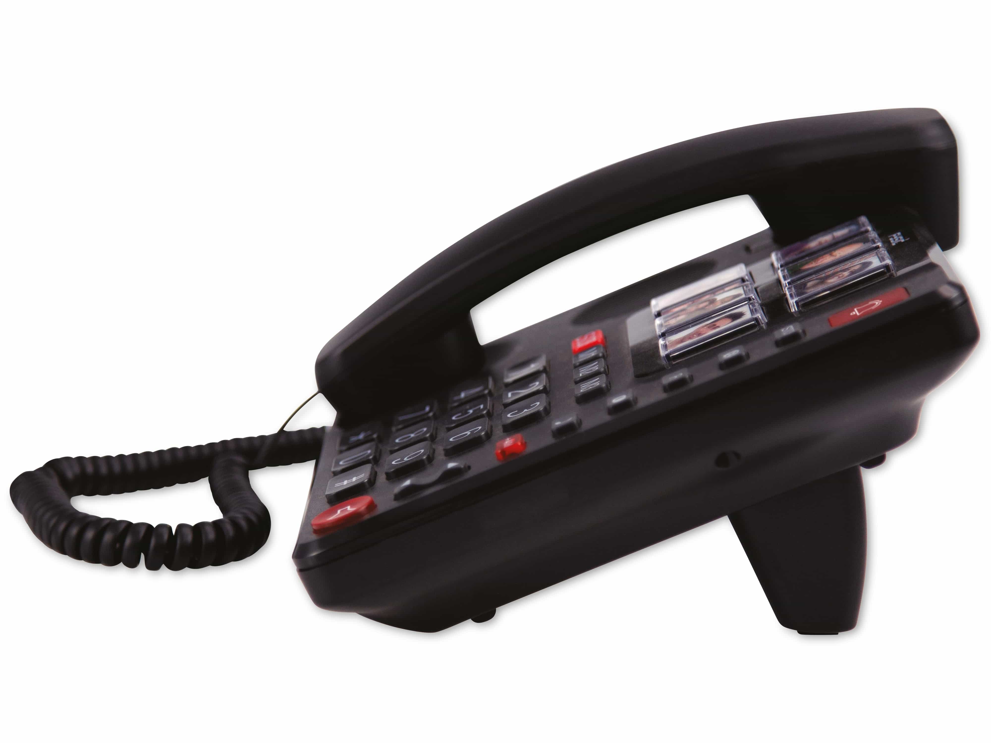 FYSIC Großtasten-Telefon FX-3930, schwarz