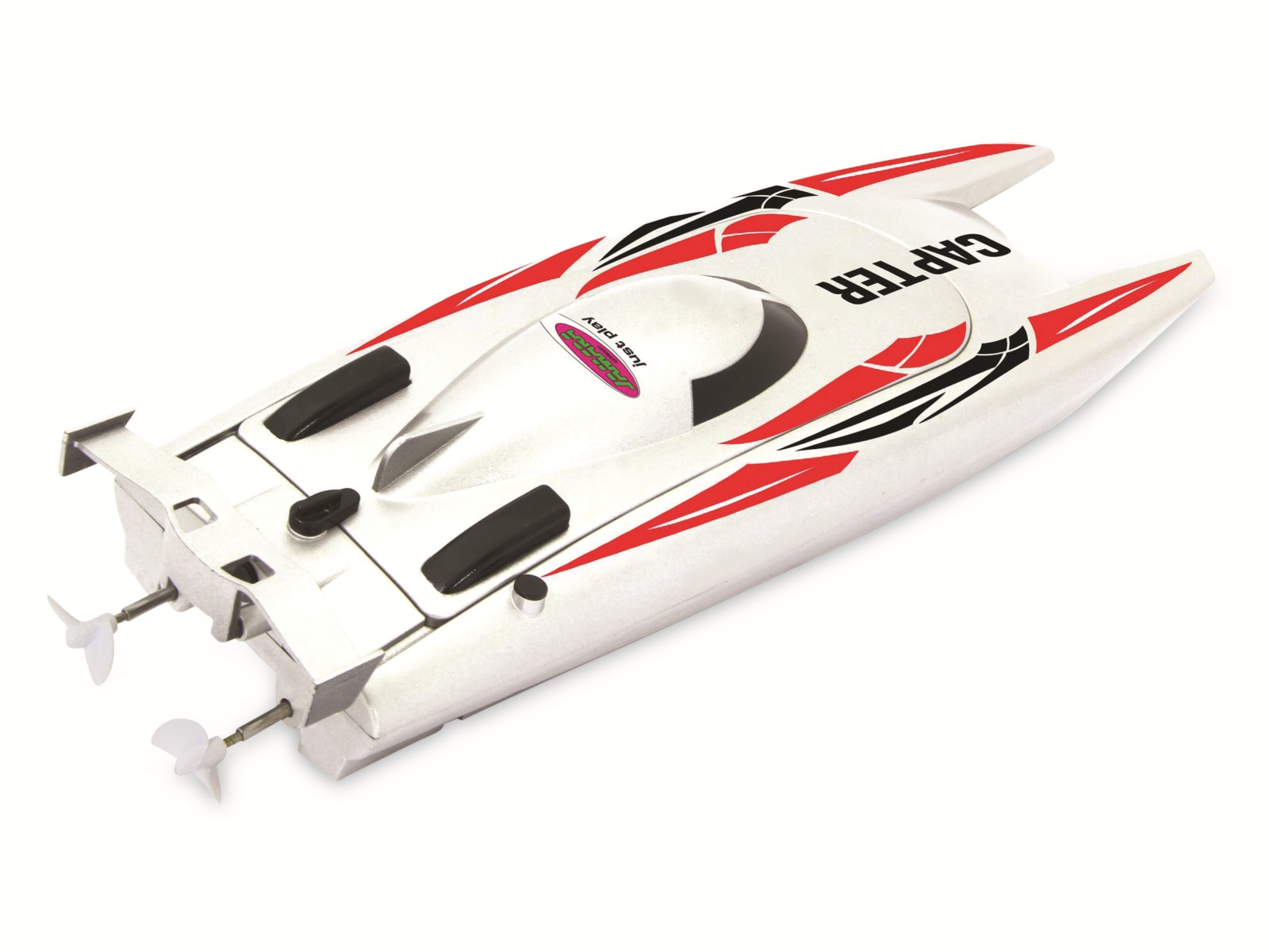 JAMARA Speedboot Capter, weiß/rot, LiPo, 7,4 V, 2,4 GHz