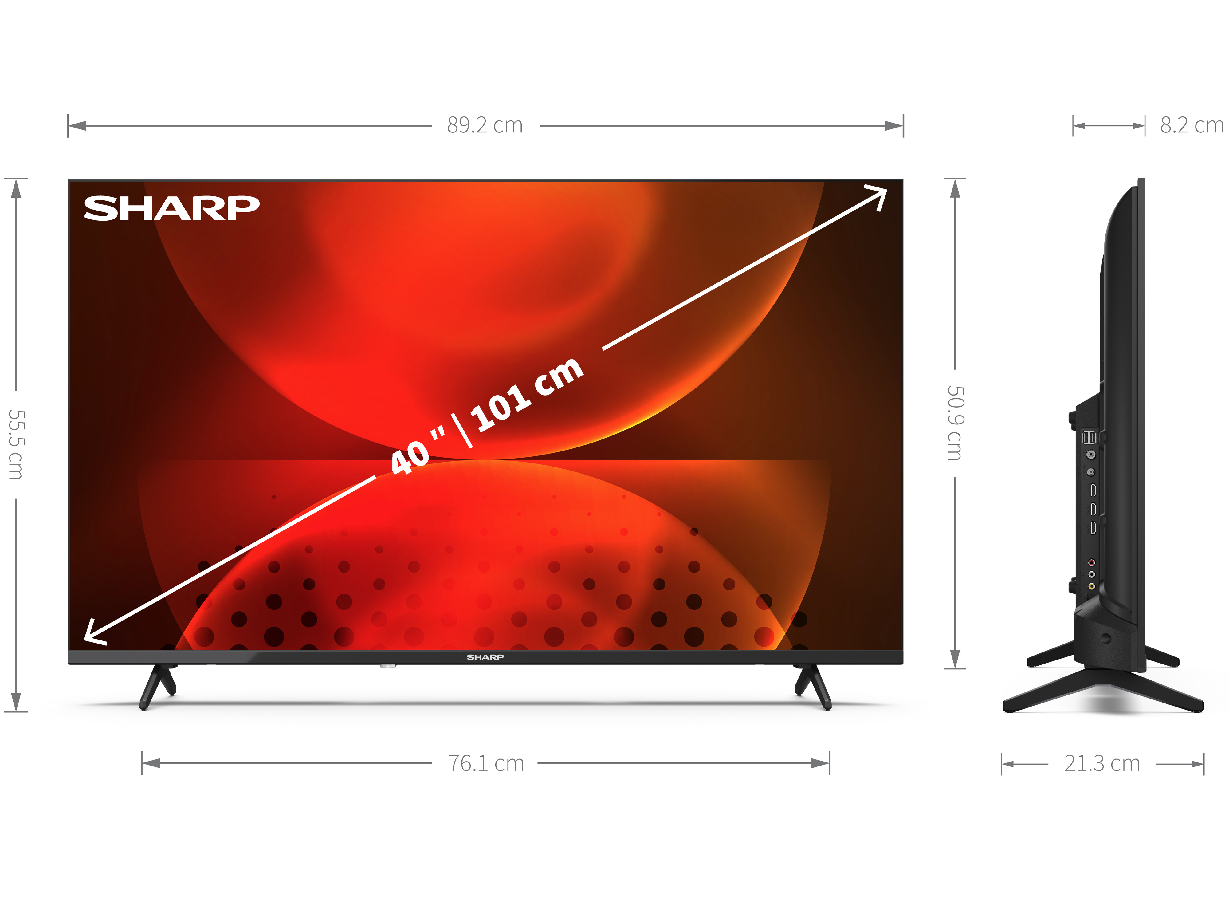 SHARP LED-TV 40FH2EA, 101,6 cm (40"), EEK: E, FullHD, WLAN