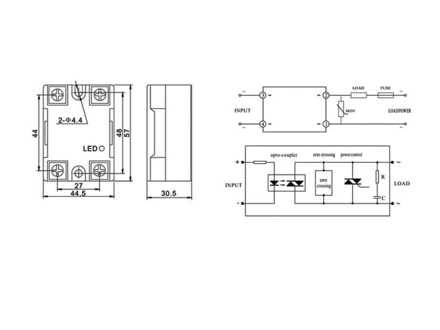 Solid State Relais SSR-A250A480/50, 80...250 V~, 50 A/480 V~