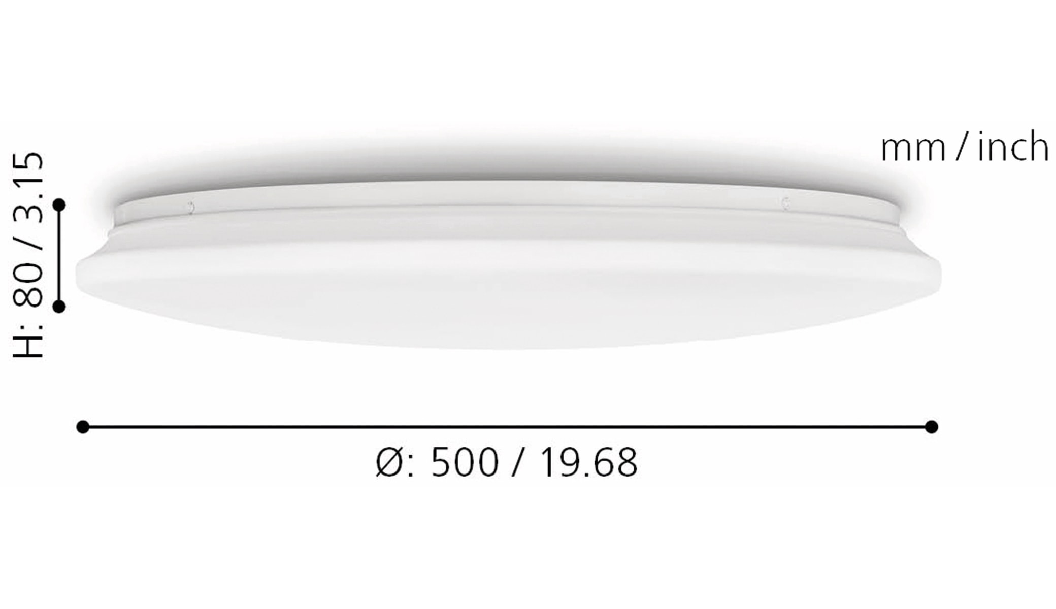 EGLO LED-Deckenleuchte POGLIOLA, 36W, 3350 lm, 3000K, 490 mm