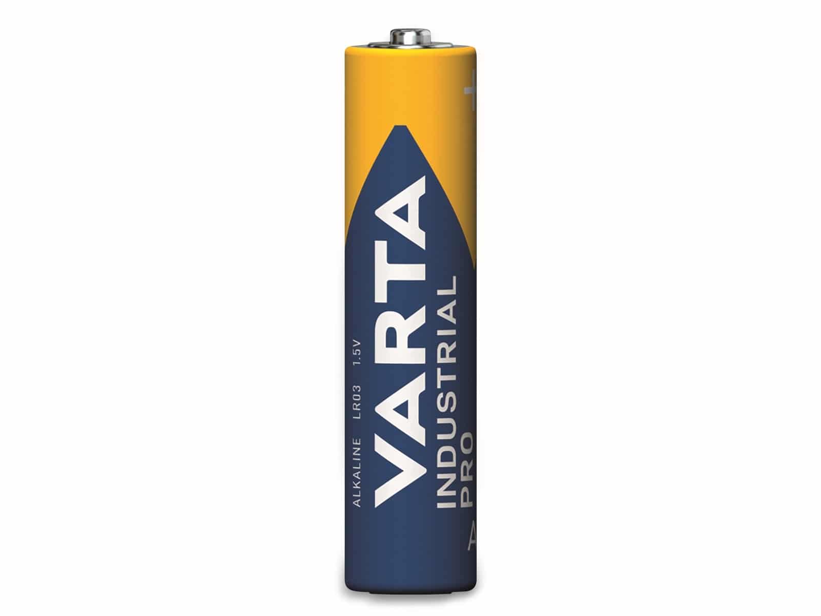 VARTA Batterie Alkaline, Micro, AAA, LR03, 1.5V, Industrial Pro, 10 Stück