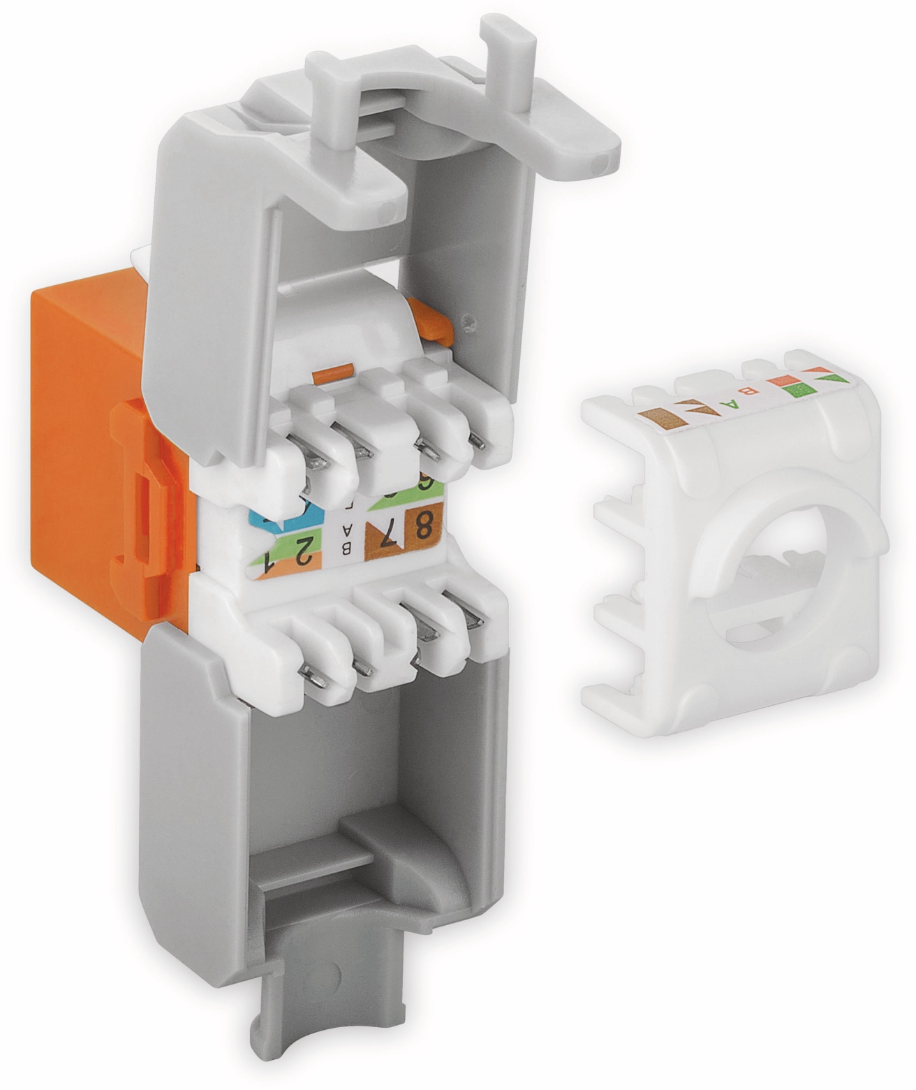 GOOBAY Einbau-Modul 90690, CAT.6a, UTP, Breite 16,5 mm, orange