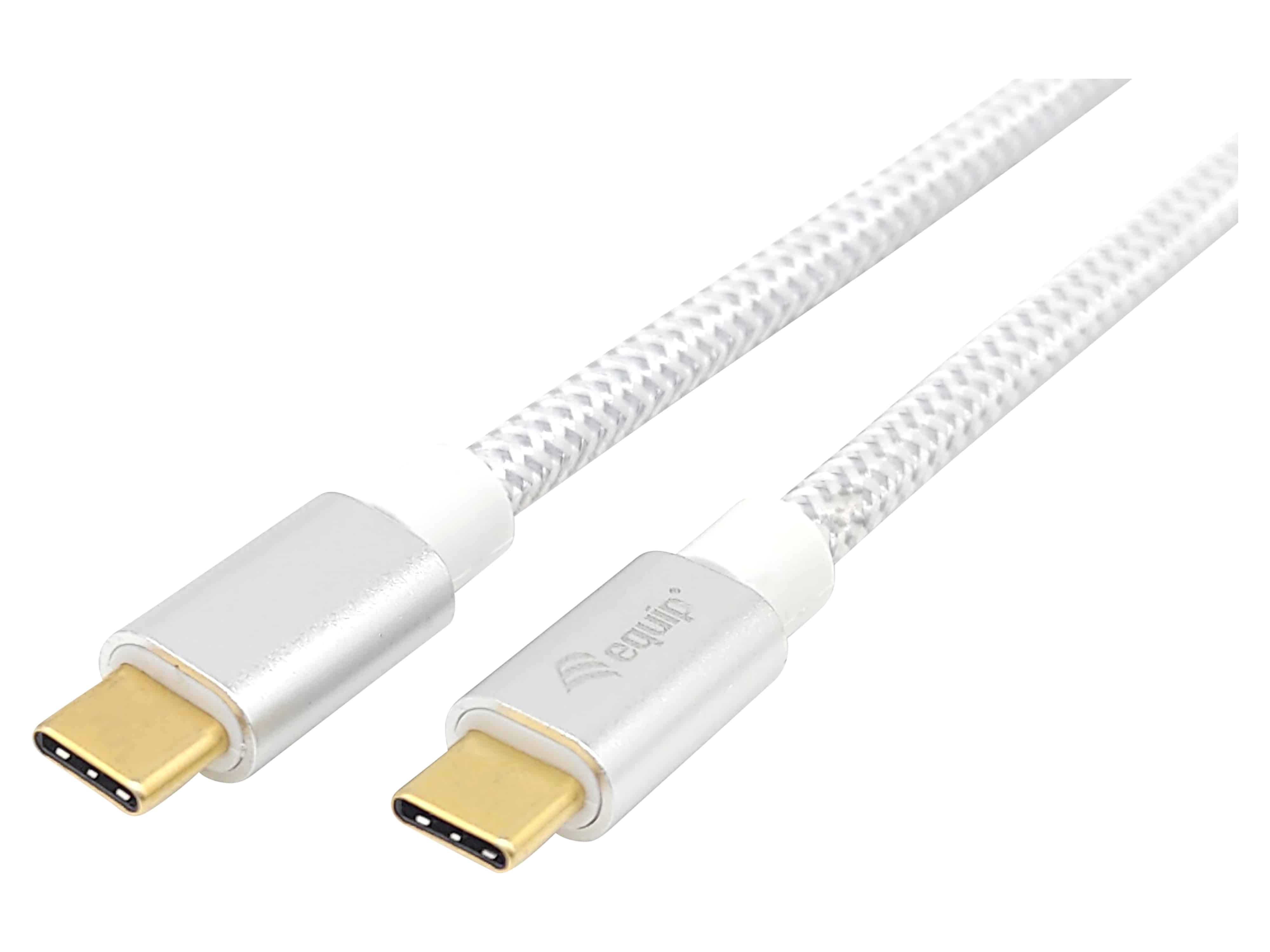 EQUIP USB-C Kabel 128355 PD100W 4K 60Hz 10Gbps 0,5m weiß