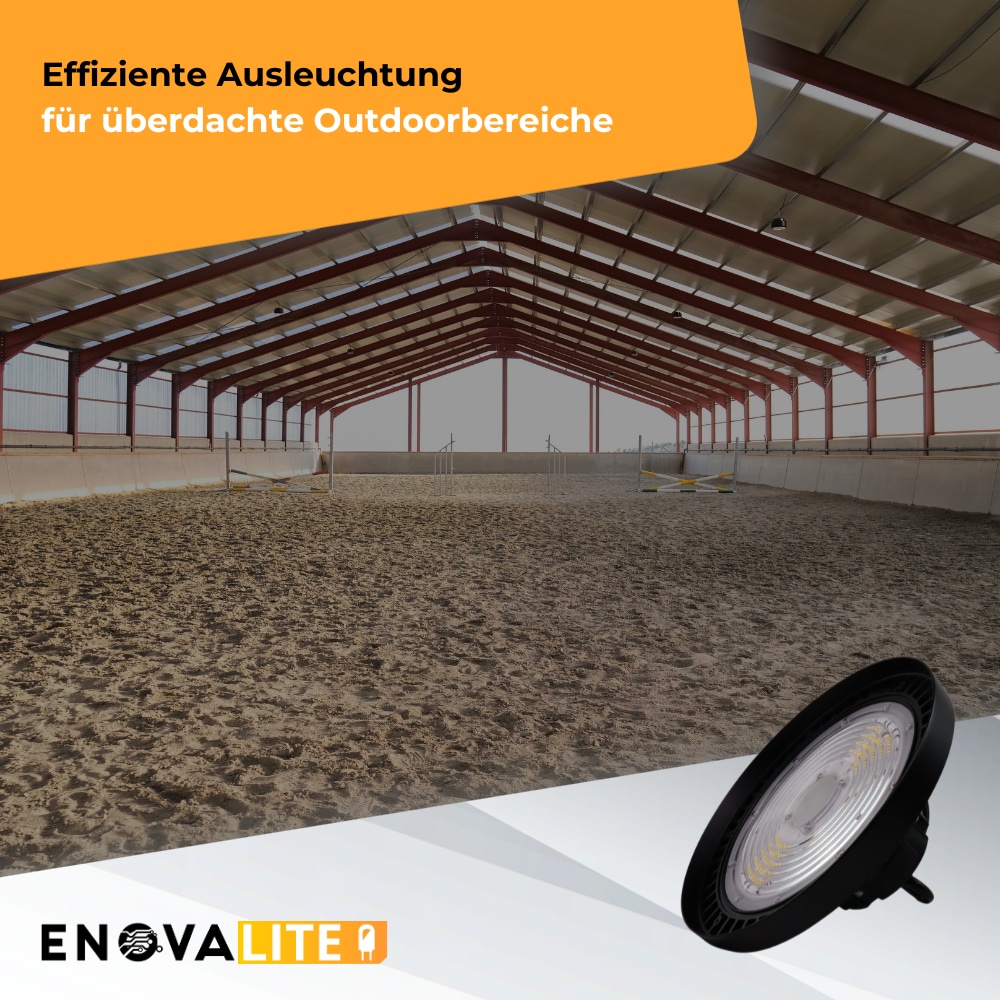 ENOVALITE LED-Highbay-Leuchte, UFO, EEK: D, 200W, 28000lm, 5500K, schwarz