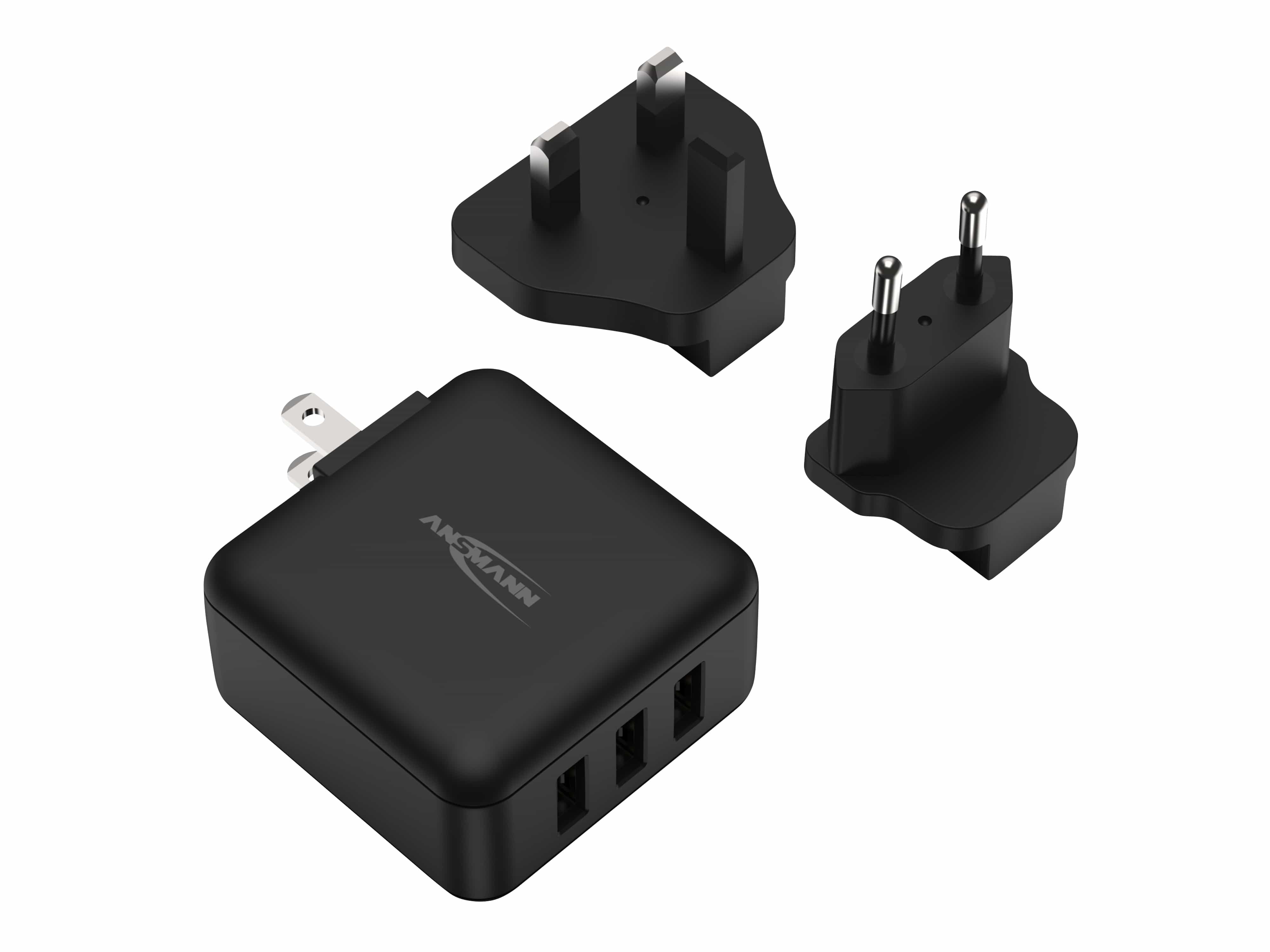 ANSMANN USB-Ladegerät TC315, 3 A, 15 W, 3x USB-A, schwarz