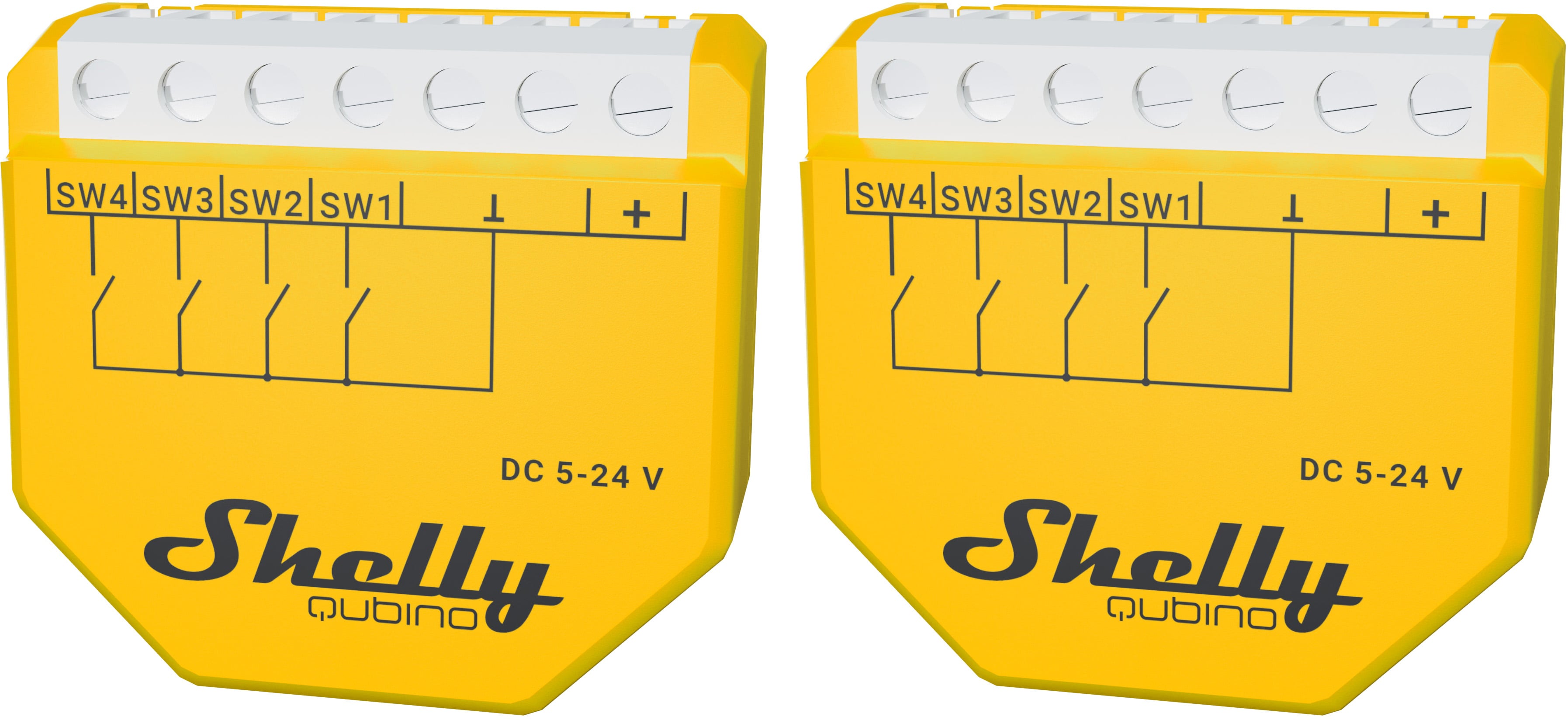 SHELLY Szenenaktivierer Wave i4 DC, Unterputz, gelb, 2 Stück