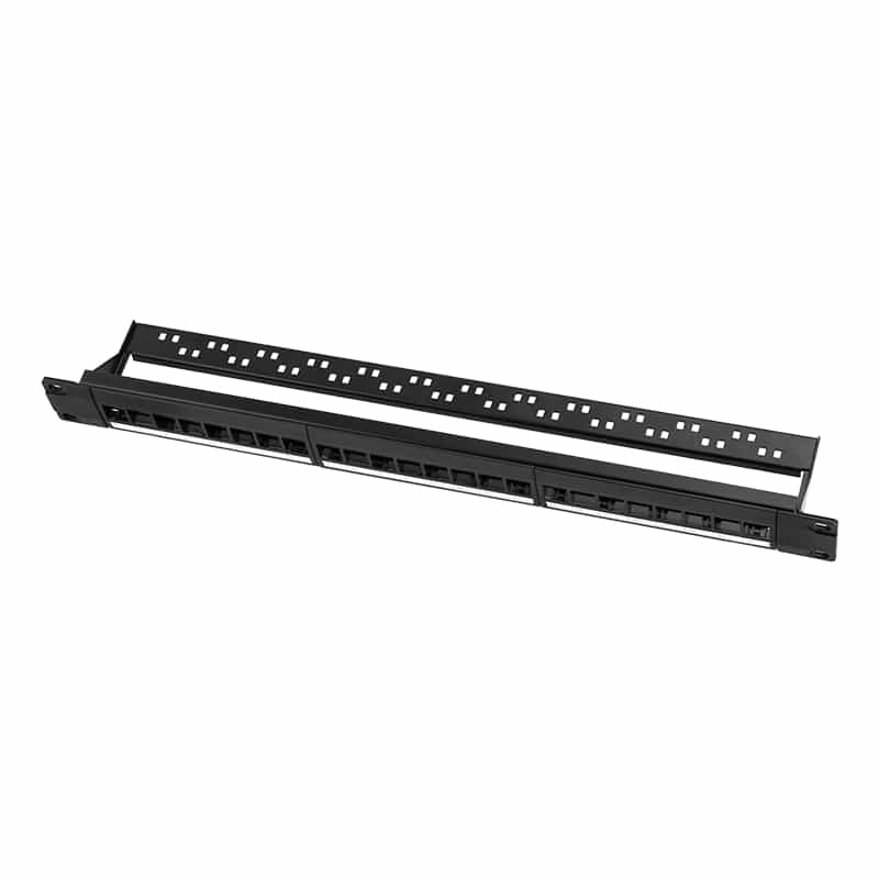 LOGILINK Patchpanel NK4065, 19", 24 Keystone-Module, schwarz