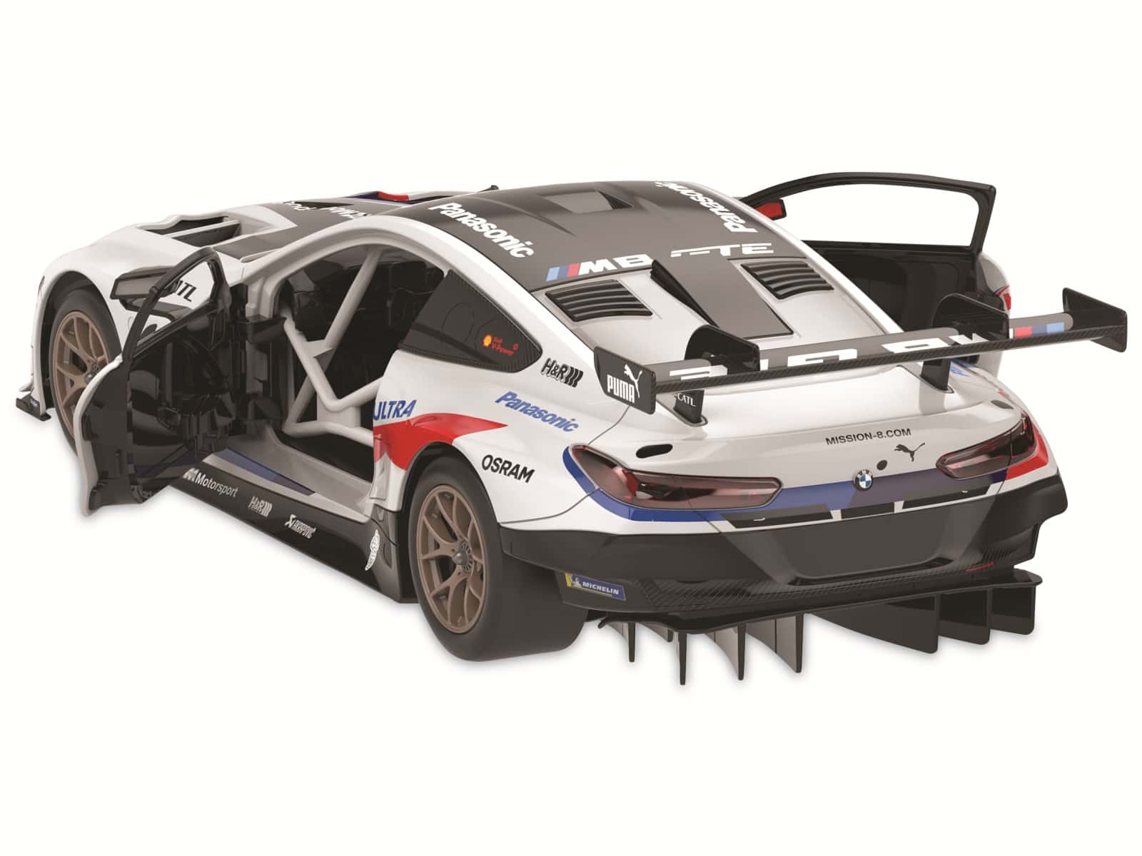 JAMARA Rennwagen BMW M8 GTE, 1:18, weiß, 2,4 GHz, Bausatz 74-teilig