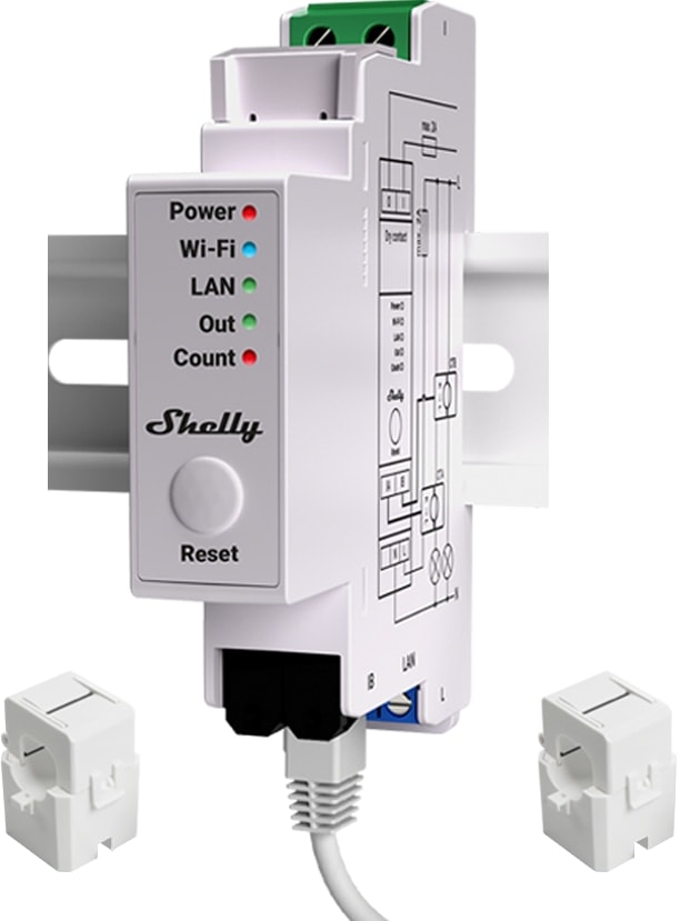 SHELLY Current Transformer 50A, Induktionsklemme für EM