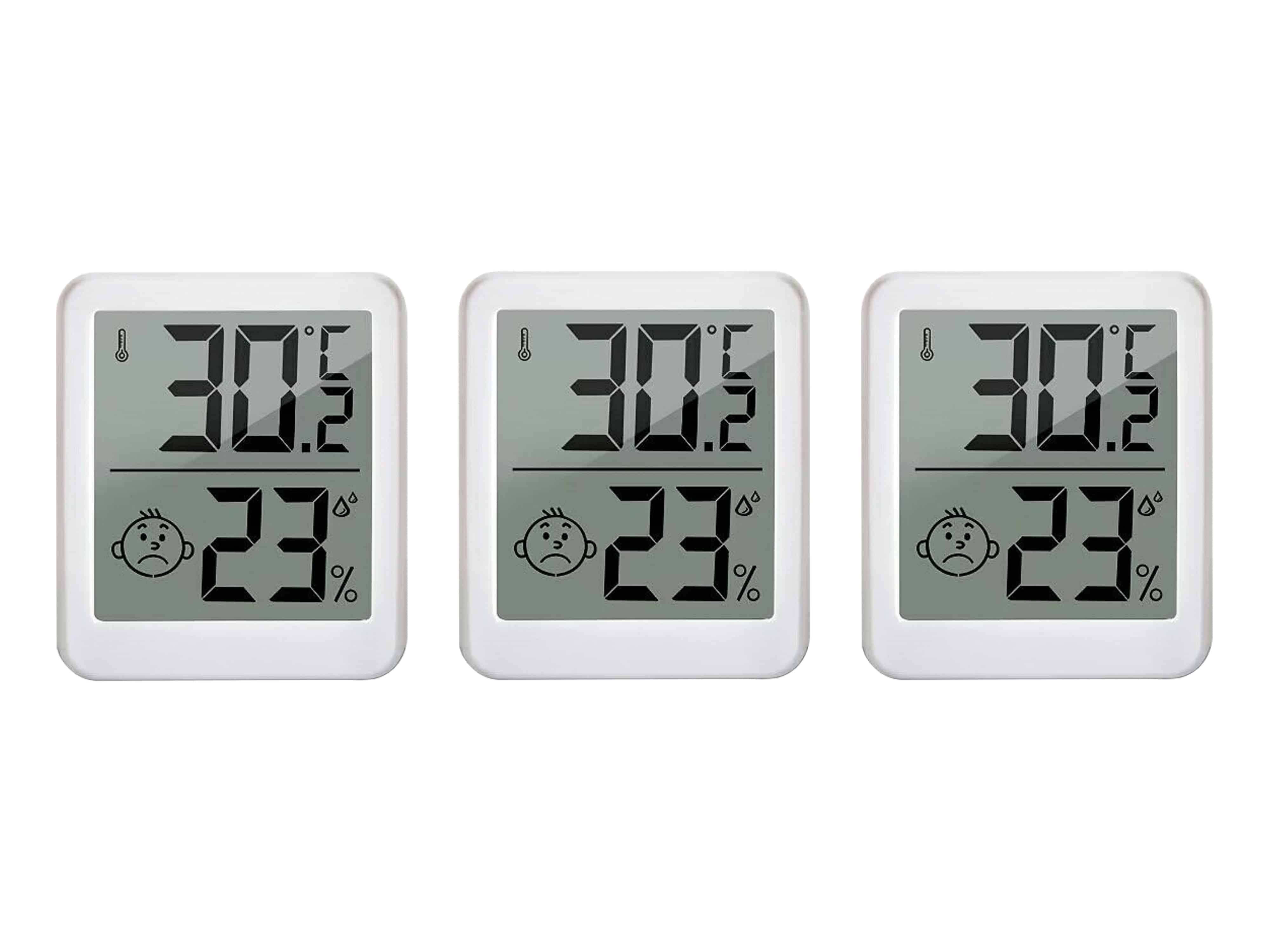 DAYHOME Digitales Thermo-Hygrometer TH-10, 3 Stück