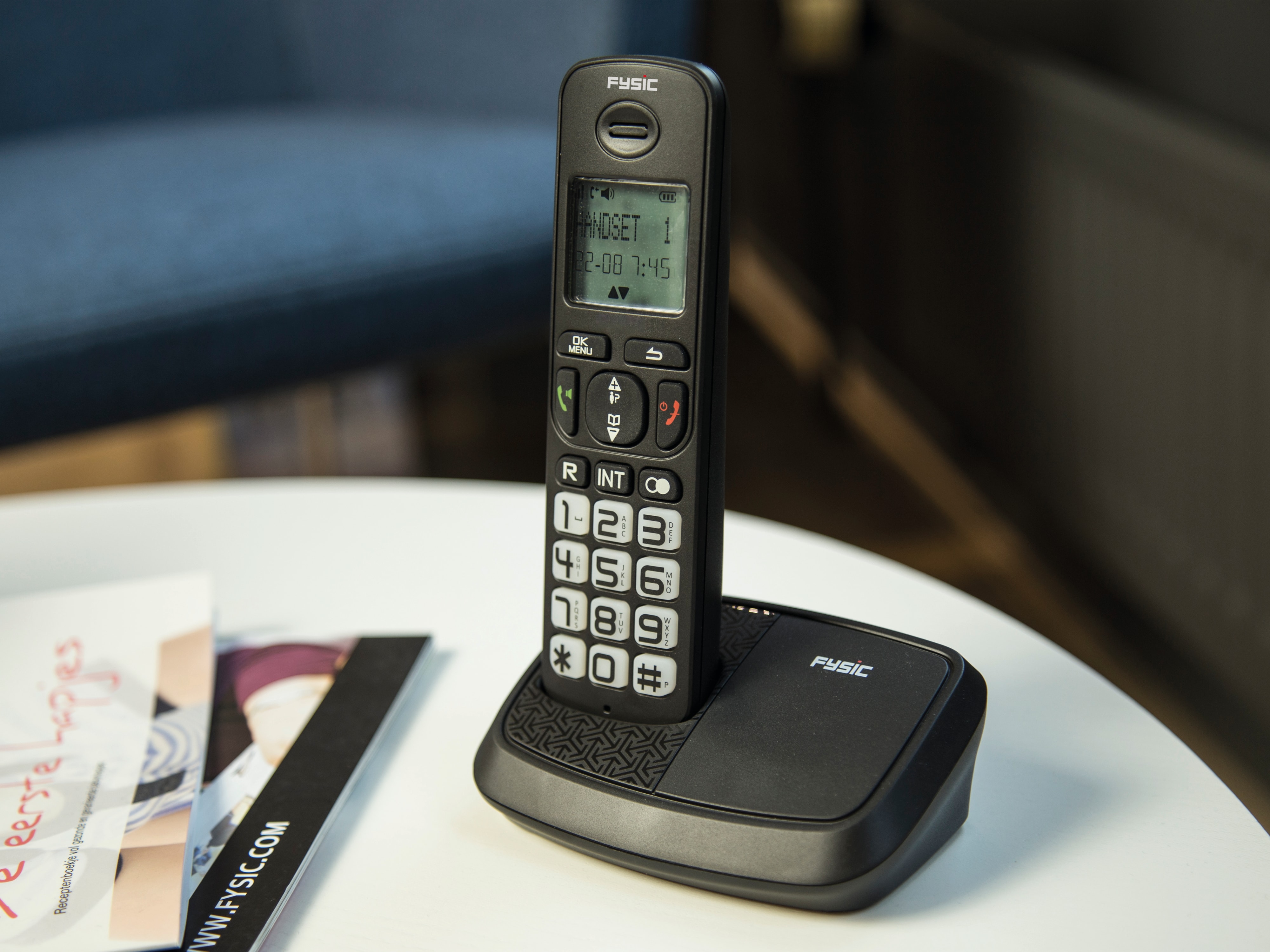 FYSIC DECT-Telefon FX-5500, mit großen Tasten, schwarz